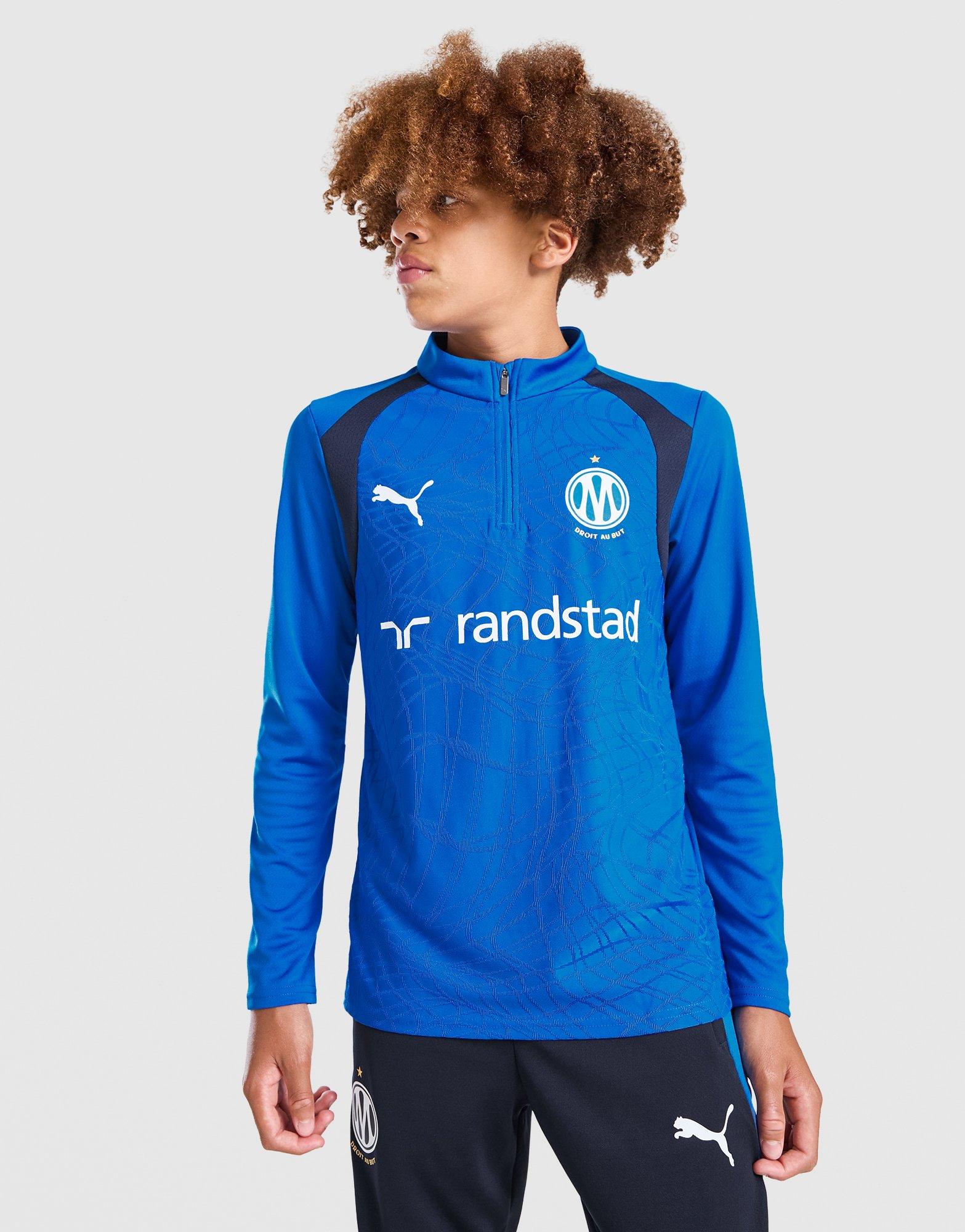 PUMA Olympique Marseille 1/4 Zip Training Top Junior