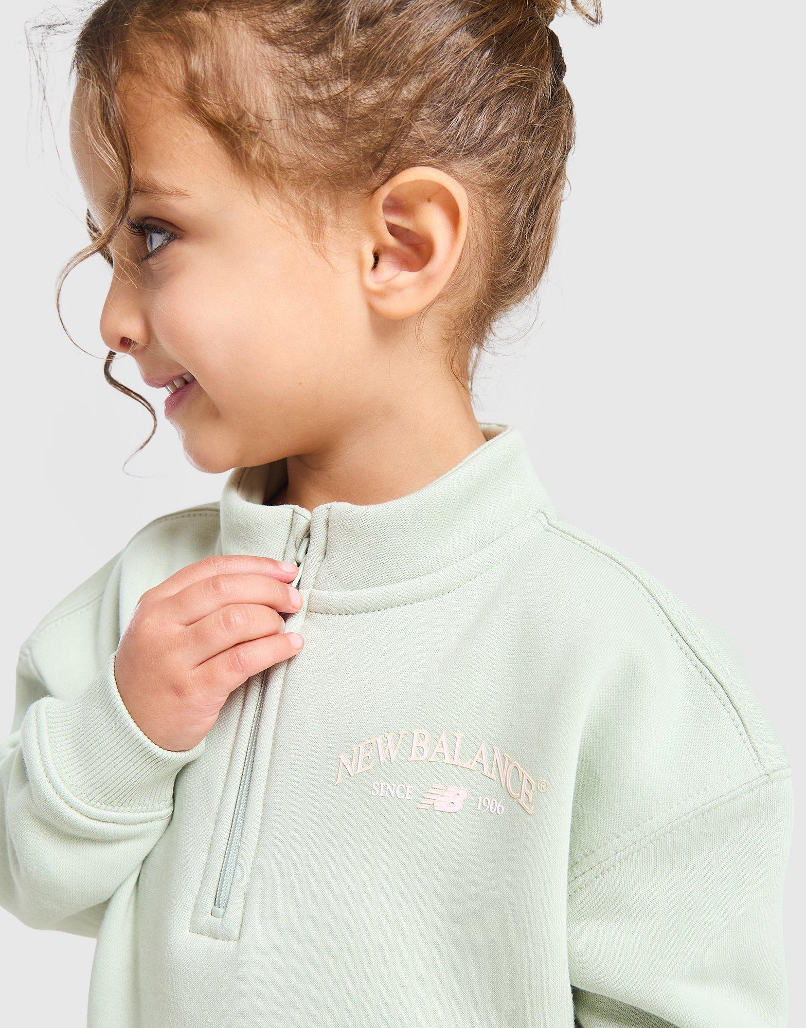 New Balance Girls' Varsity 1/4 Zip Tracksuit Infant