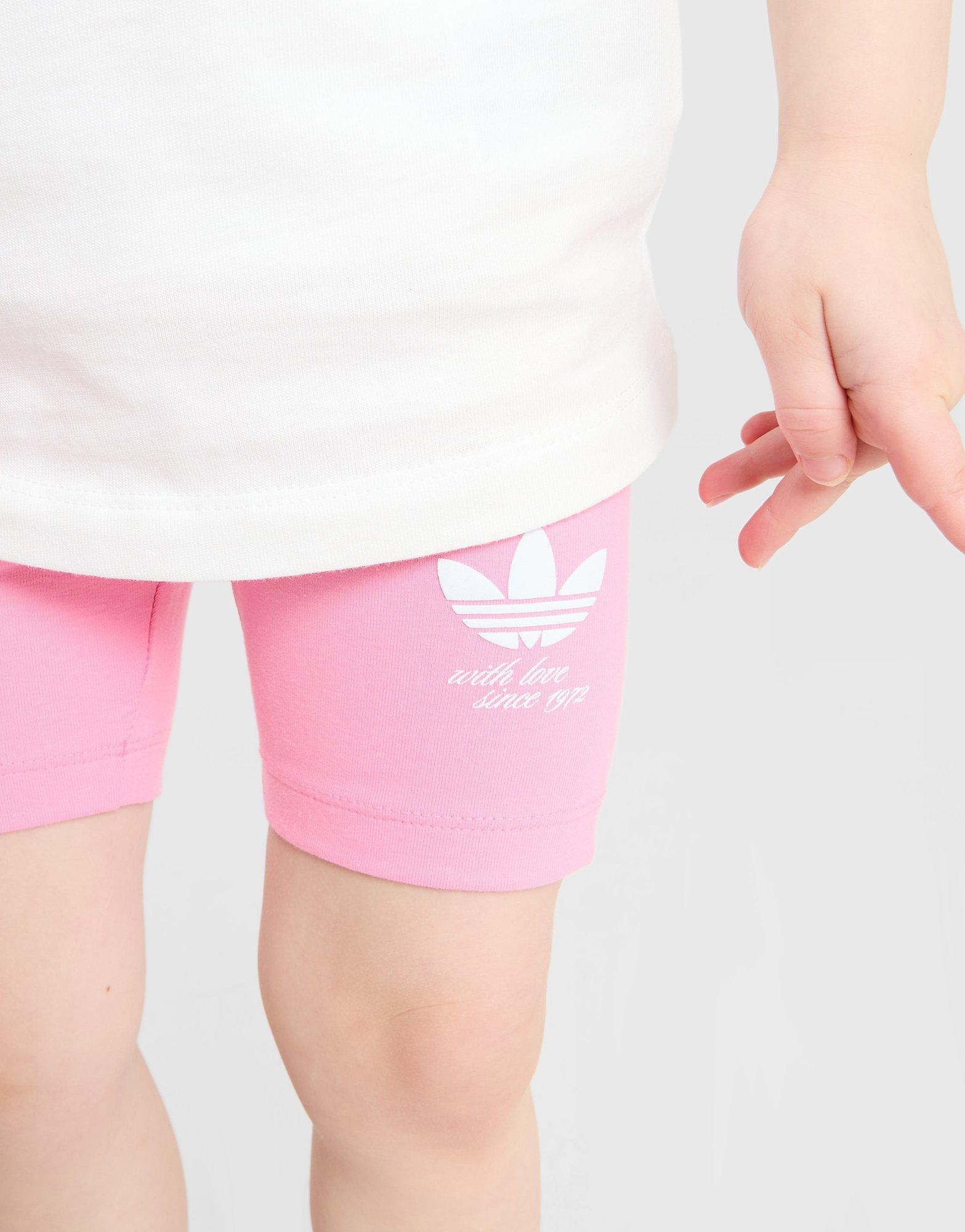 adidas Originals Girls' Heart All Over Print Tee/Shorts Set Infant
