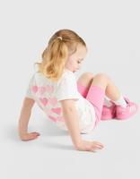 adidas Originals Girls' Heart All Over Print Tee/Shorts Set Infant
