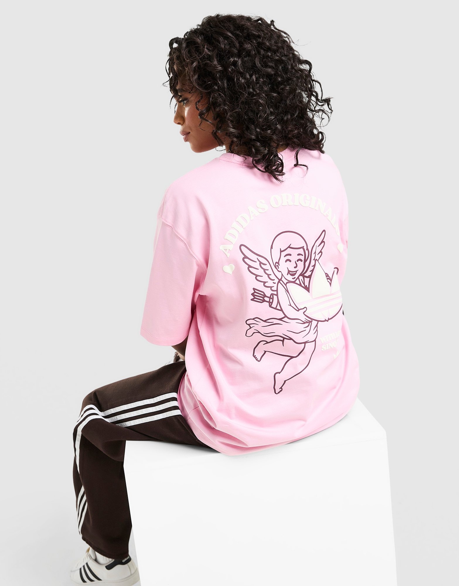 Pink adidas Originals Cherub Boyfriend T-Shirt - JD Sports NZ