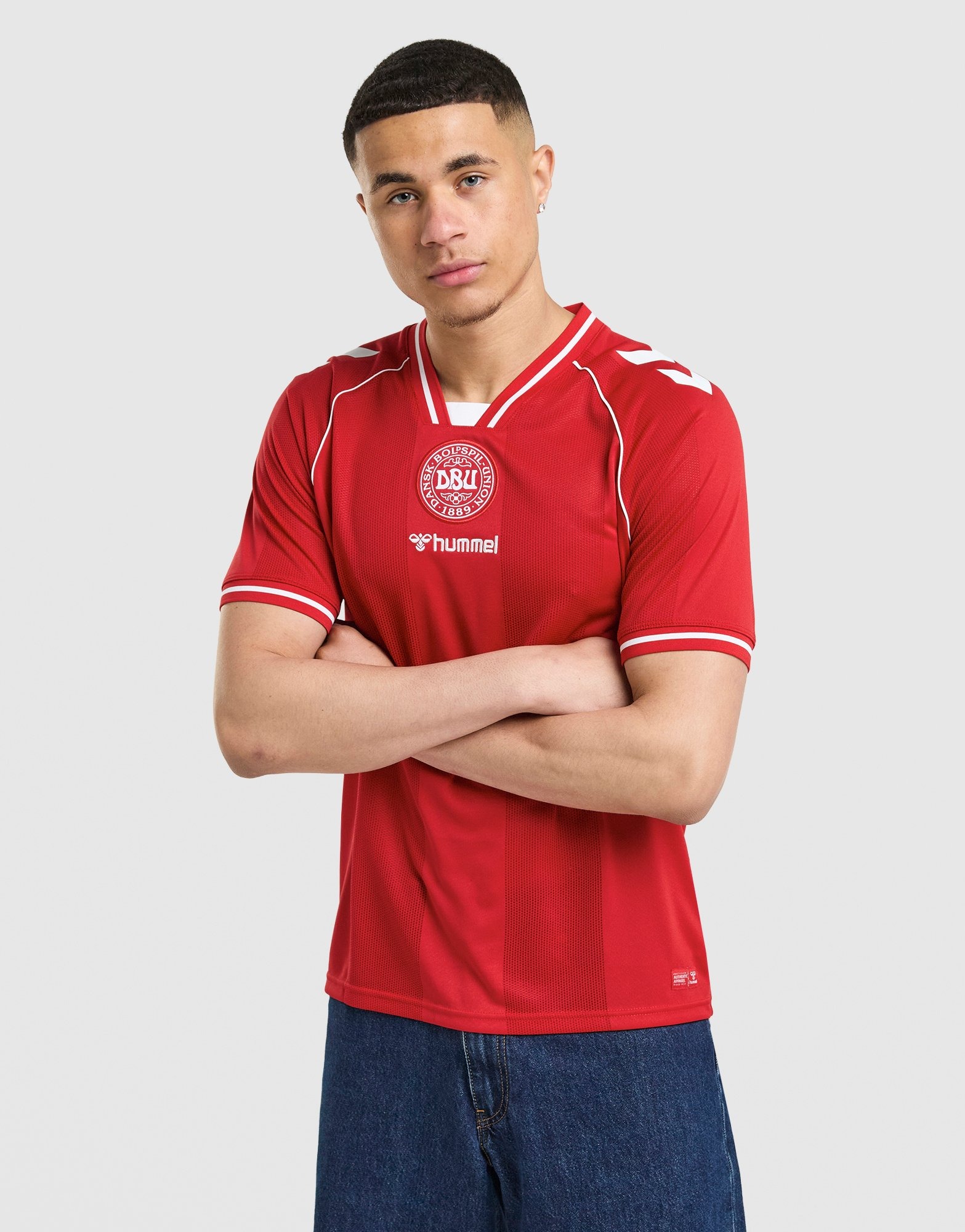 hummel DBU 赤 半袖シャツ Red Hummel Denmark 2026 Home Shirt - JD Sports Global