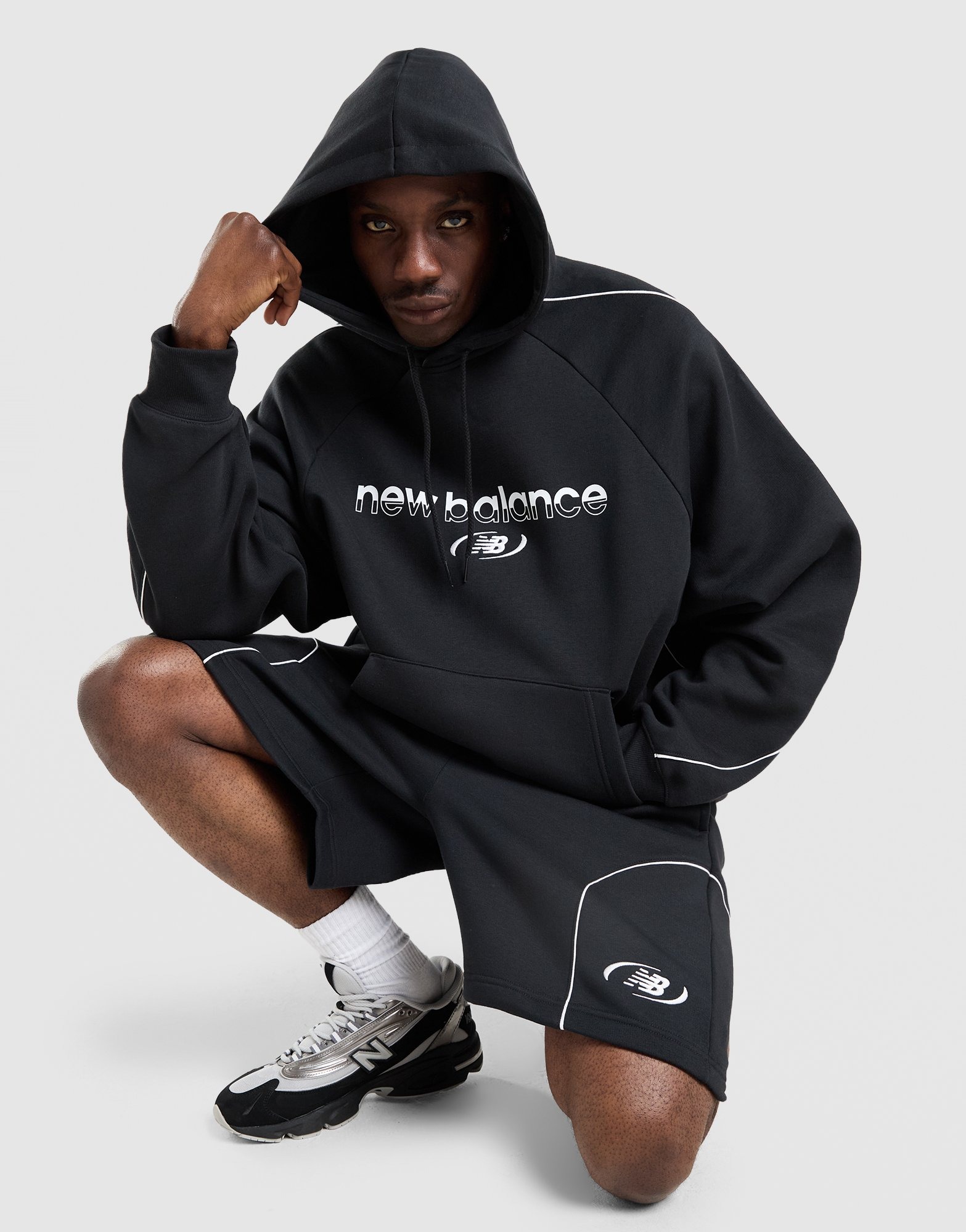 Black New Balance Trackside Hoodie - JD Sports Global