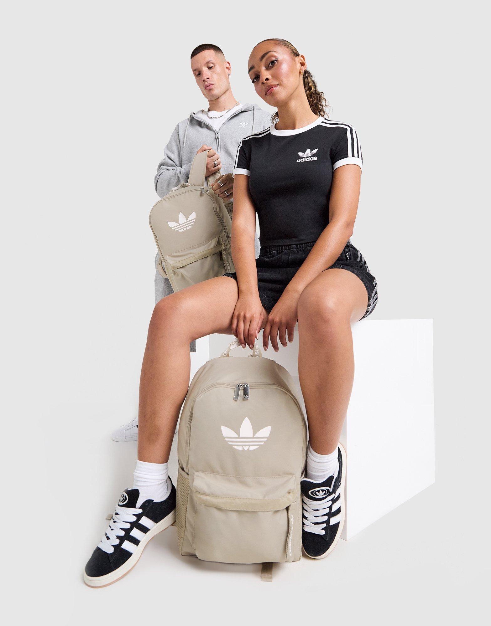 adidas beige backpack Classic 3-Stripe for Laptop, School and Travel, 28L : Electronics 17 x 12 x 6.75 Beige adidas Originals Backpack -