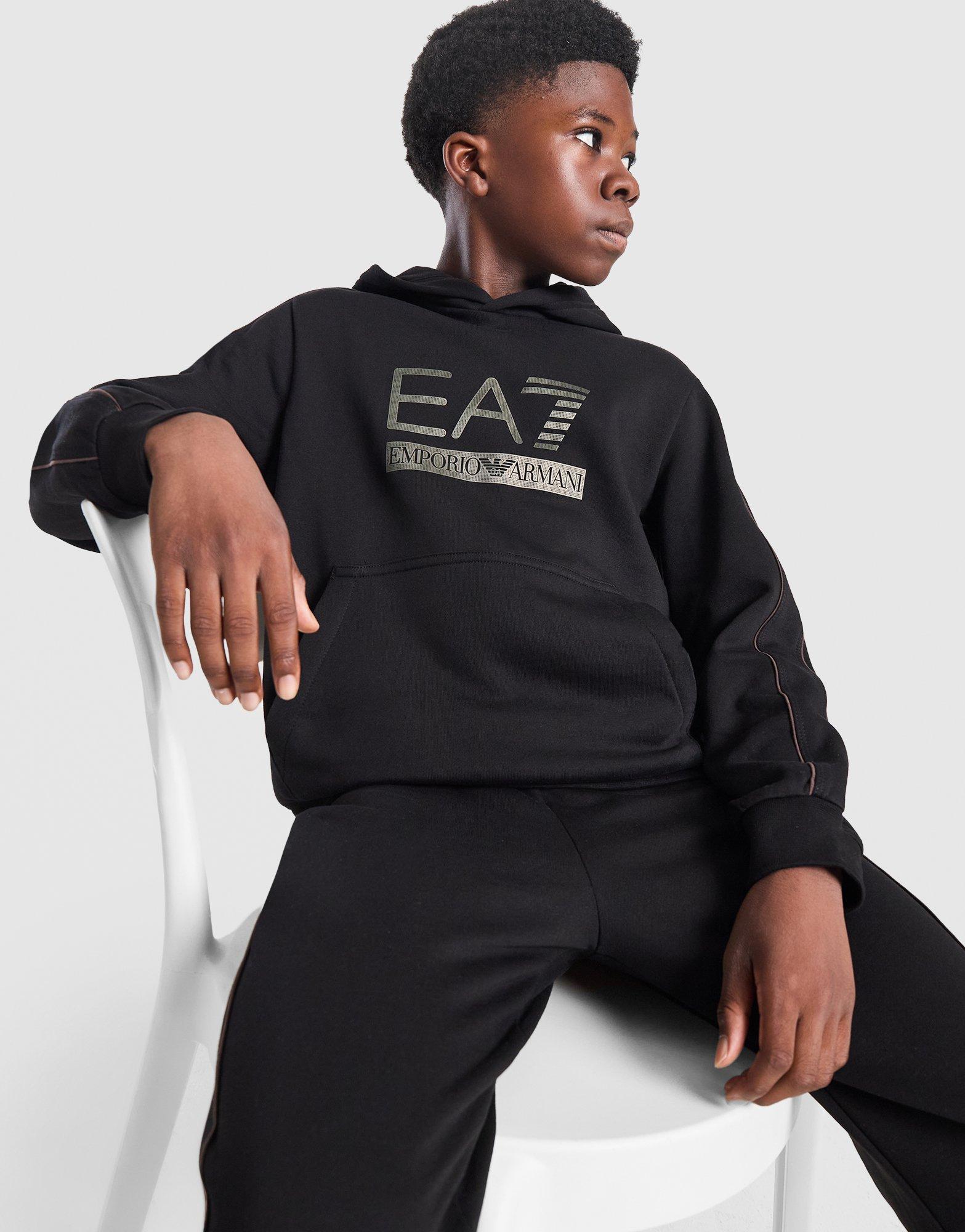 EA7 Emporio Armani Train Logo Overhead Hoodie Junior