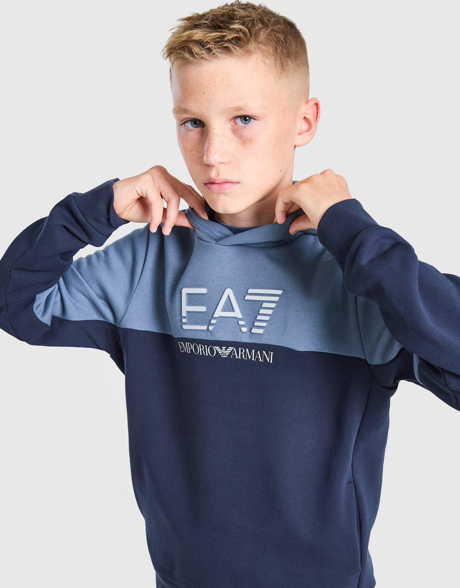 EA7 Emporio Armani Train Logo Colour Block Hoodie