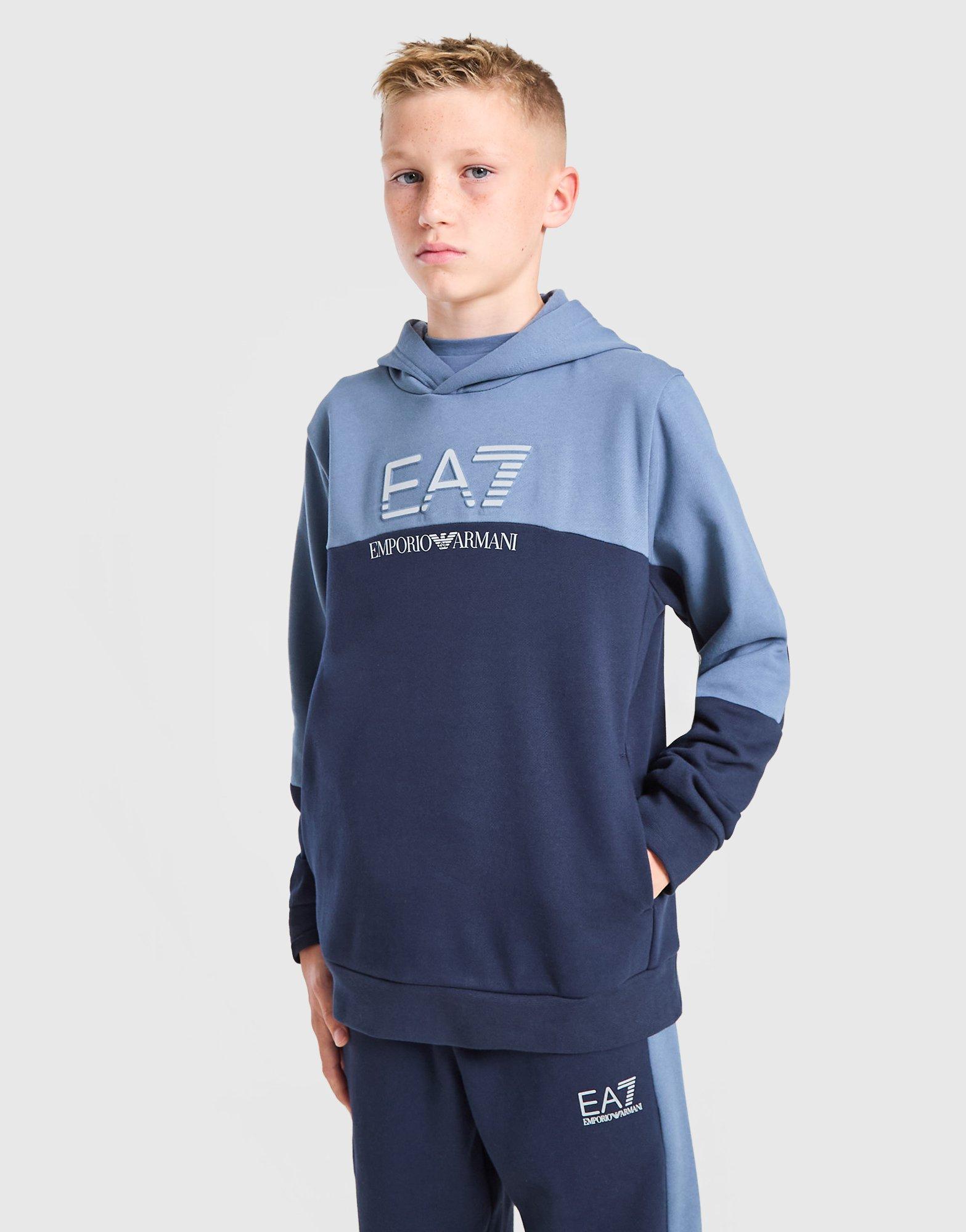 EA7 Emporio Armani Train Logo Colour Block Hoodie