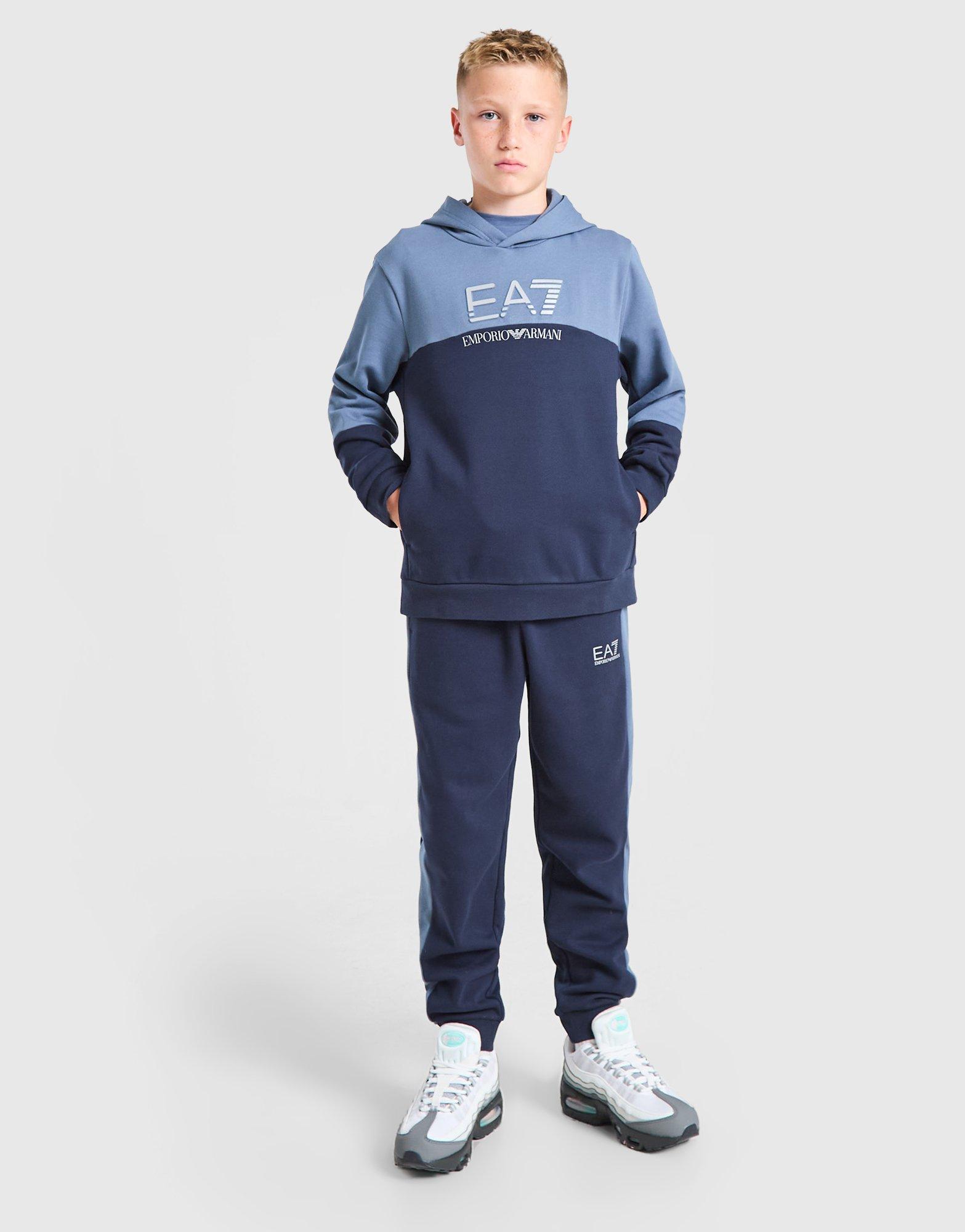 EA7 Emporio Armani Train Logo Colour Block Hoodie