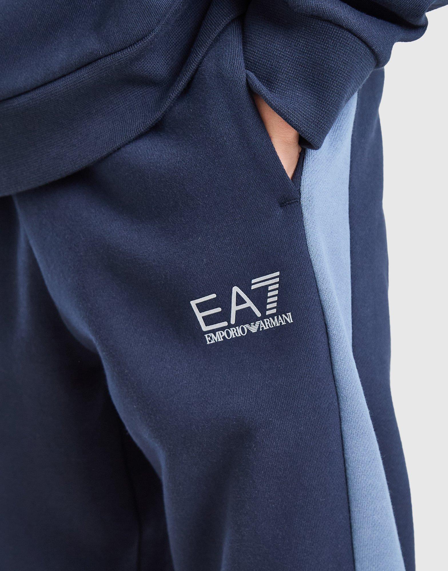 EA7 Emporio Armani Train Logo Colour Block Fleece Joggers Junior