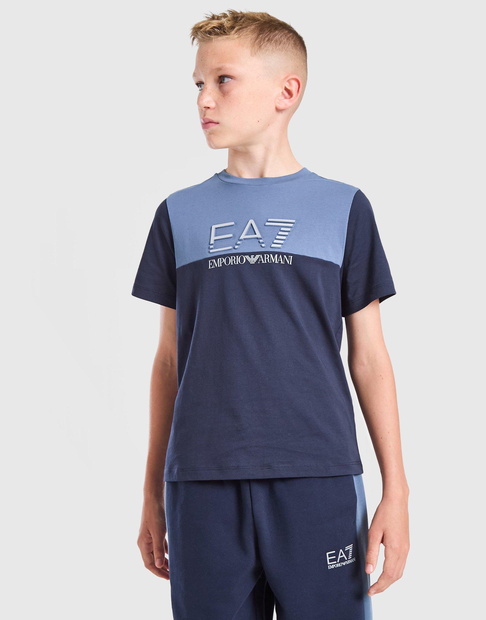 EA7 Emporio Armani Train Large Logo Colour Block T-Shirt Junior