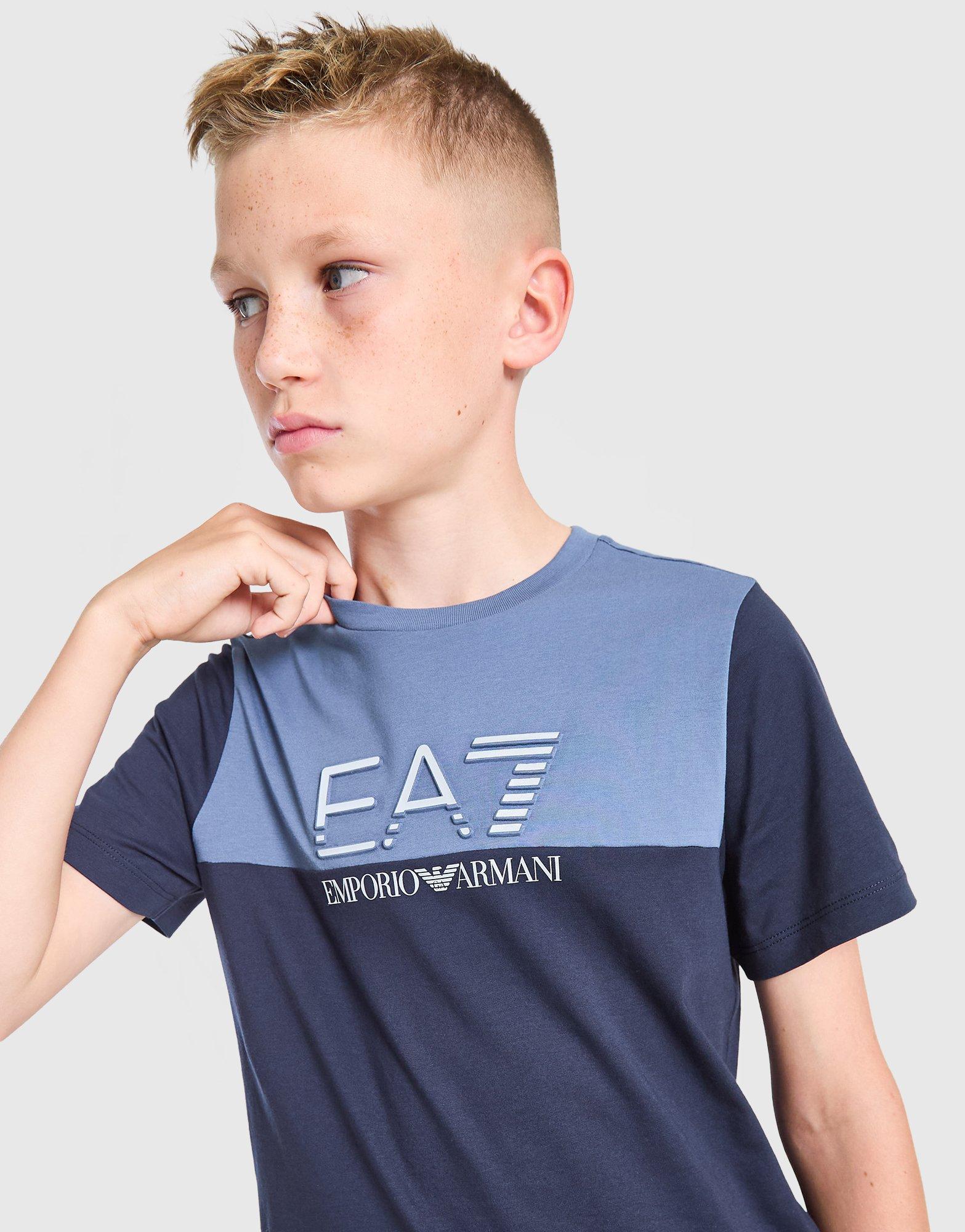 EA7 Emporio Armani Train Large Logo Colour Block T-Shirt Junior