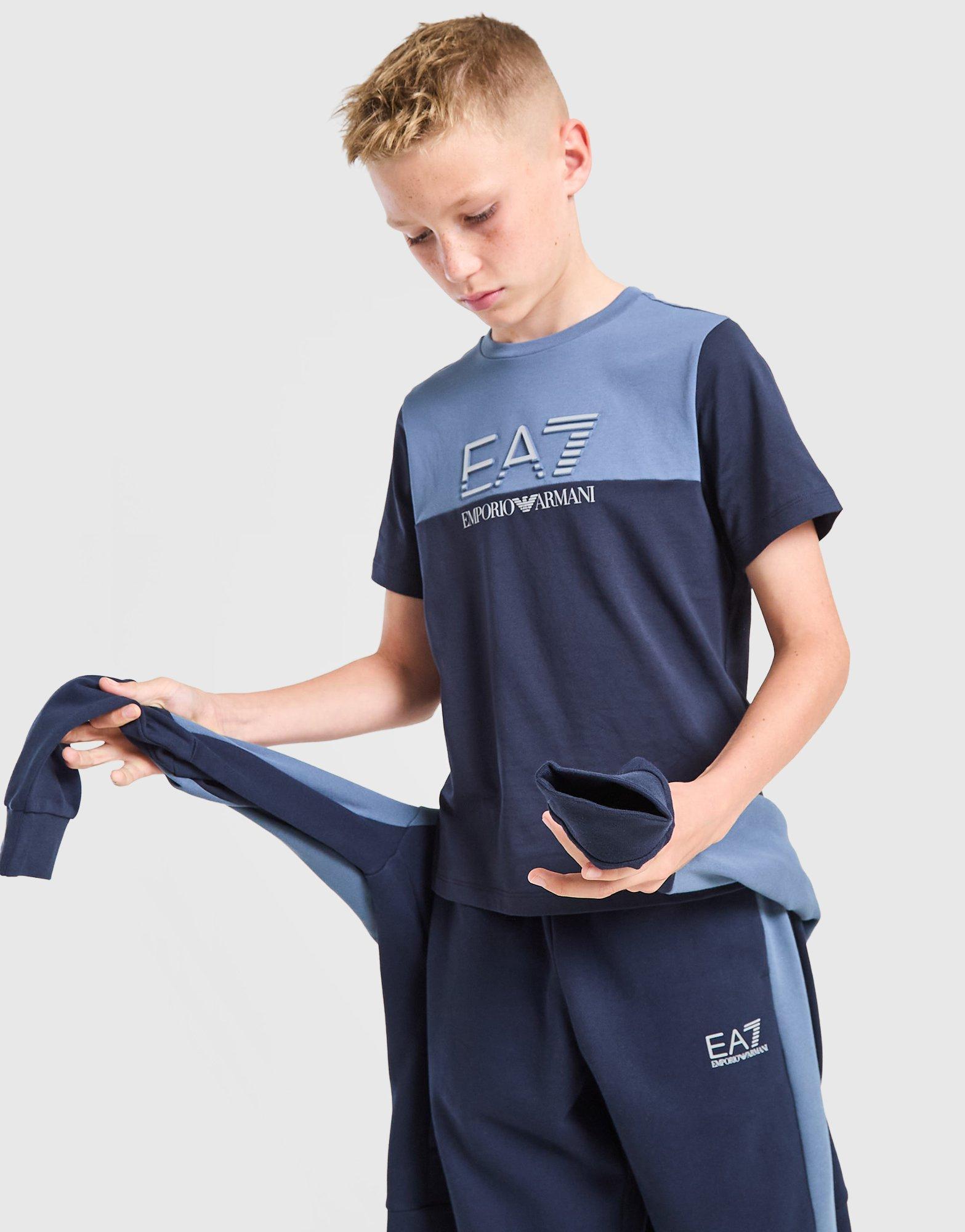 EA7 Emporio Armani Train Large Logo Colour Block T-Shirt Junior