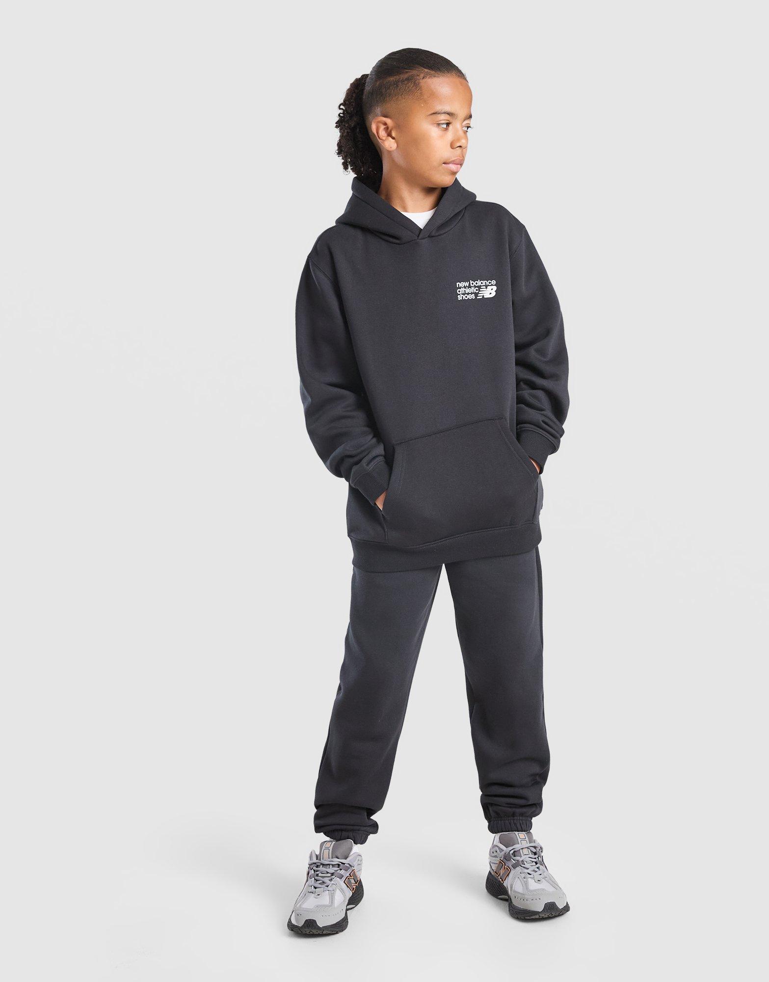 New Balance Linear Back Print Overhead Hoodie Junior