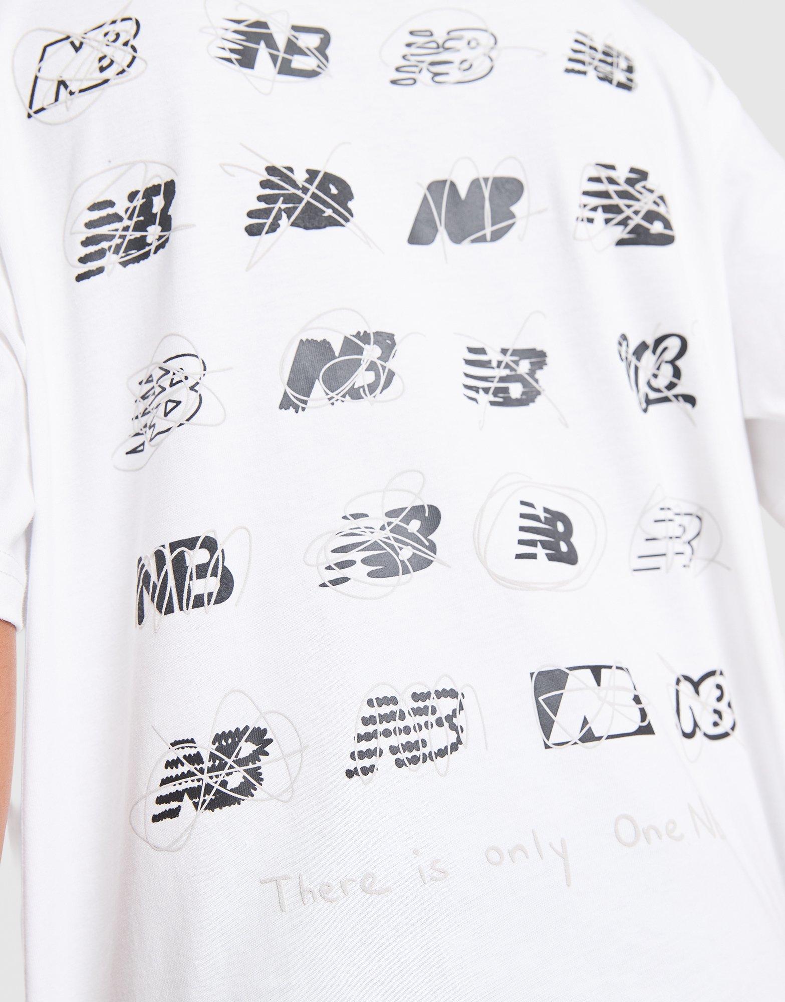 New Balance Multi Logo Back Print T-Shirt Junior