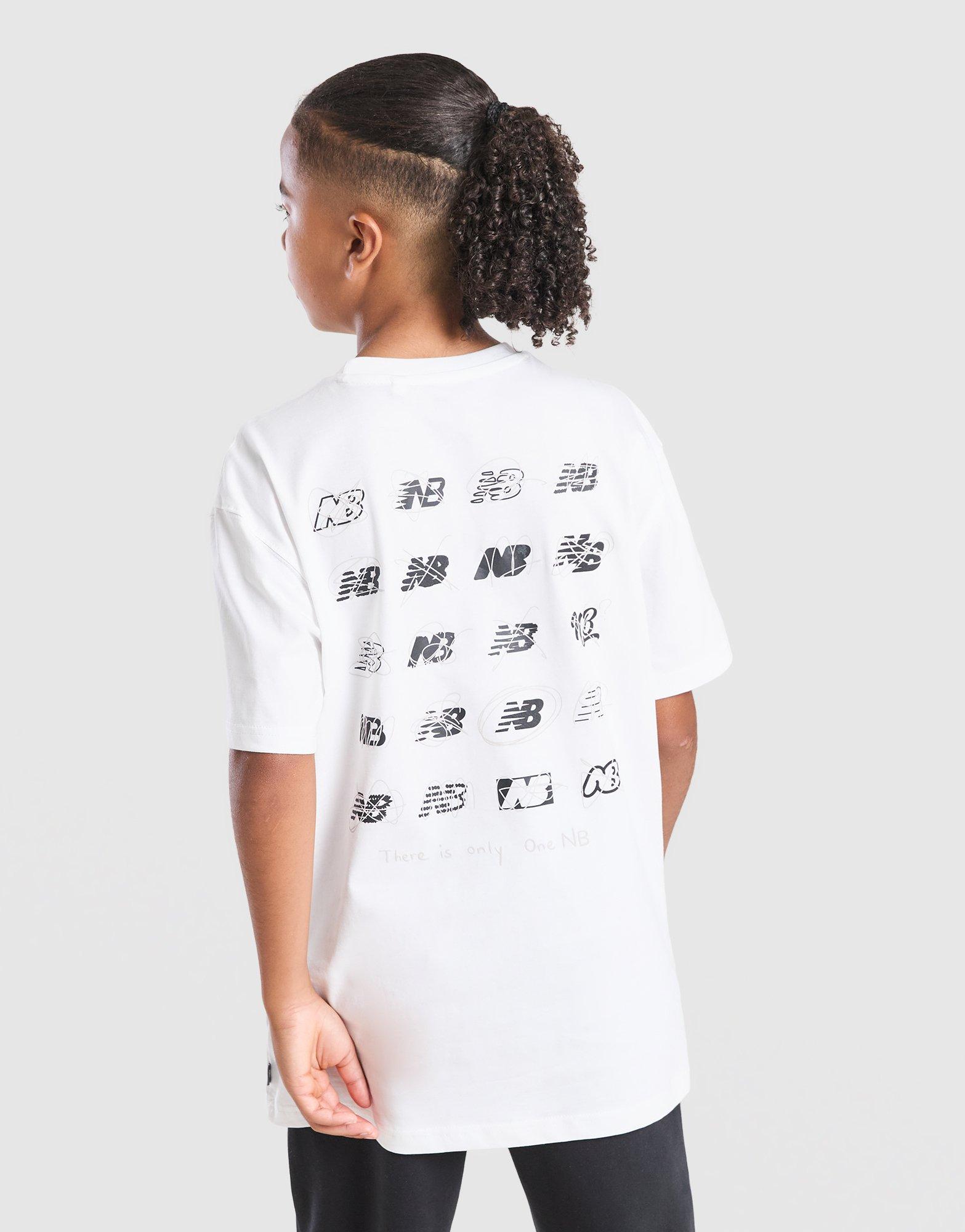 New Balance Multi Logo Back Print T-Shirt Junior
