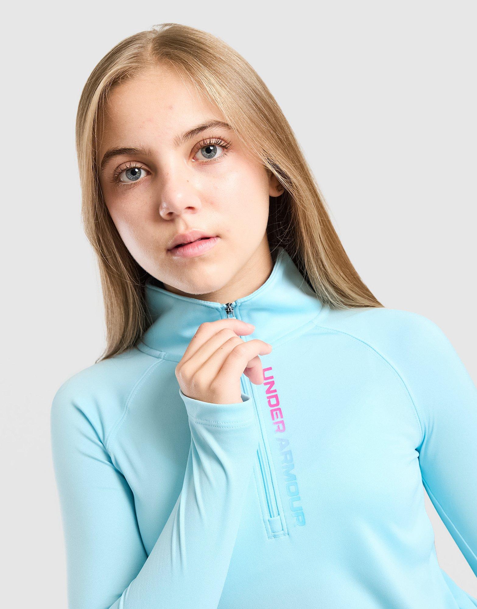 Under Armour Girls' Wordmark 1/2 Zip Top Junior