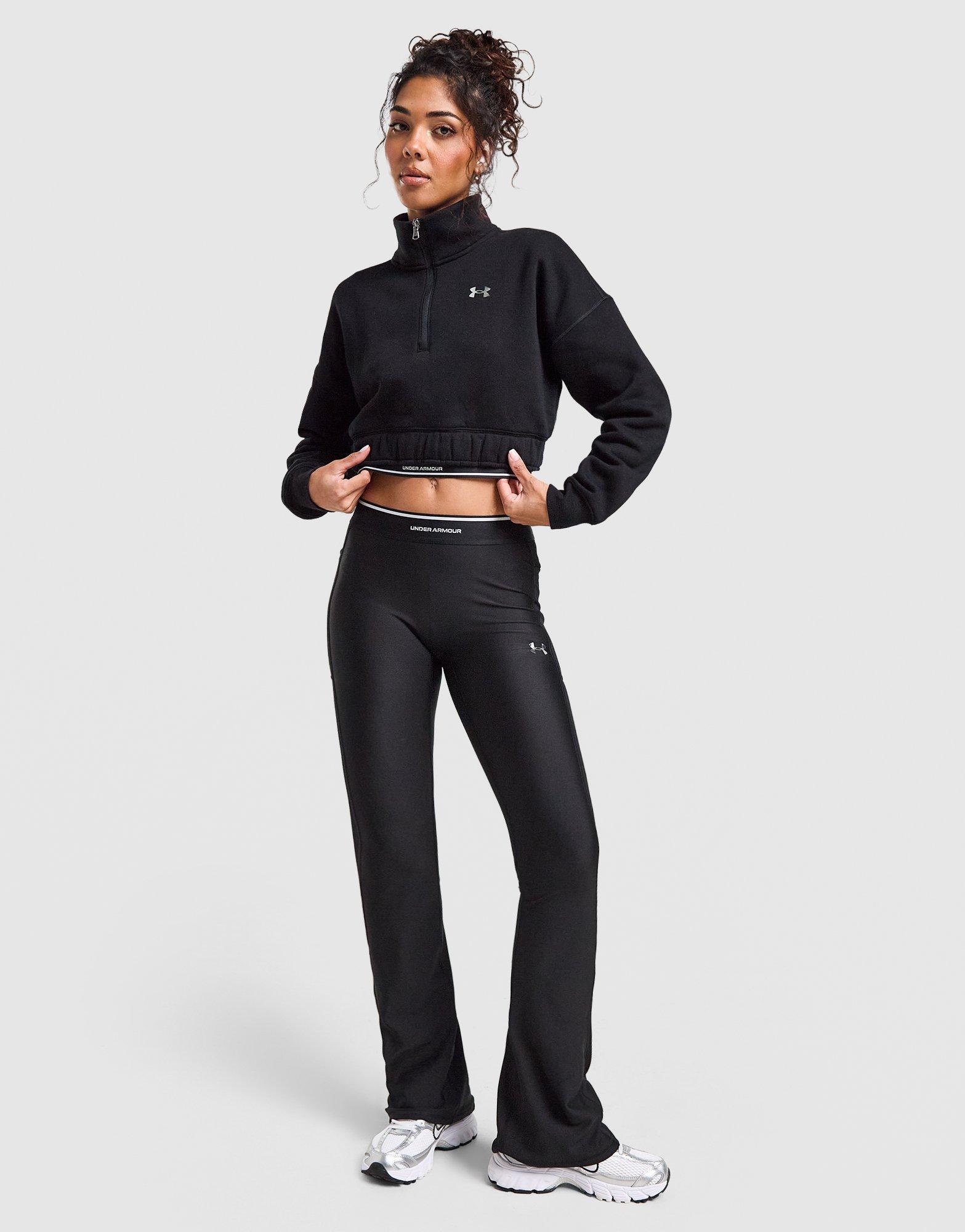 Under Armour Wordmark 1/4 Zip Cropped Sweatshirt