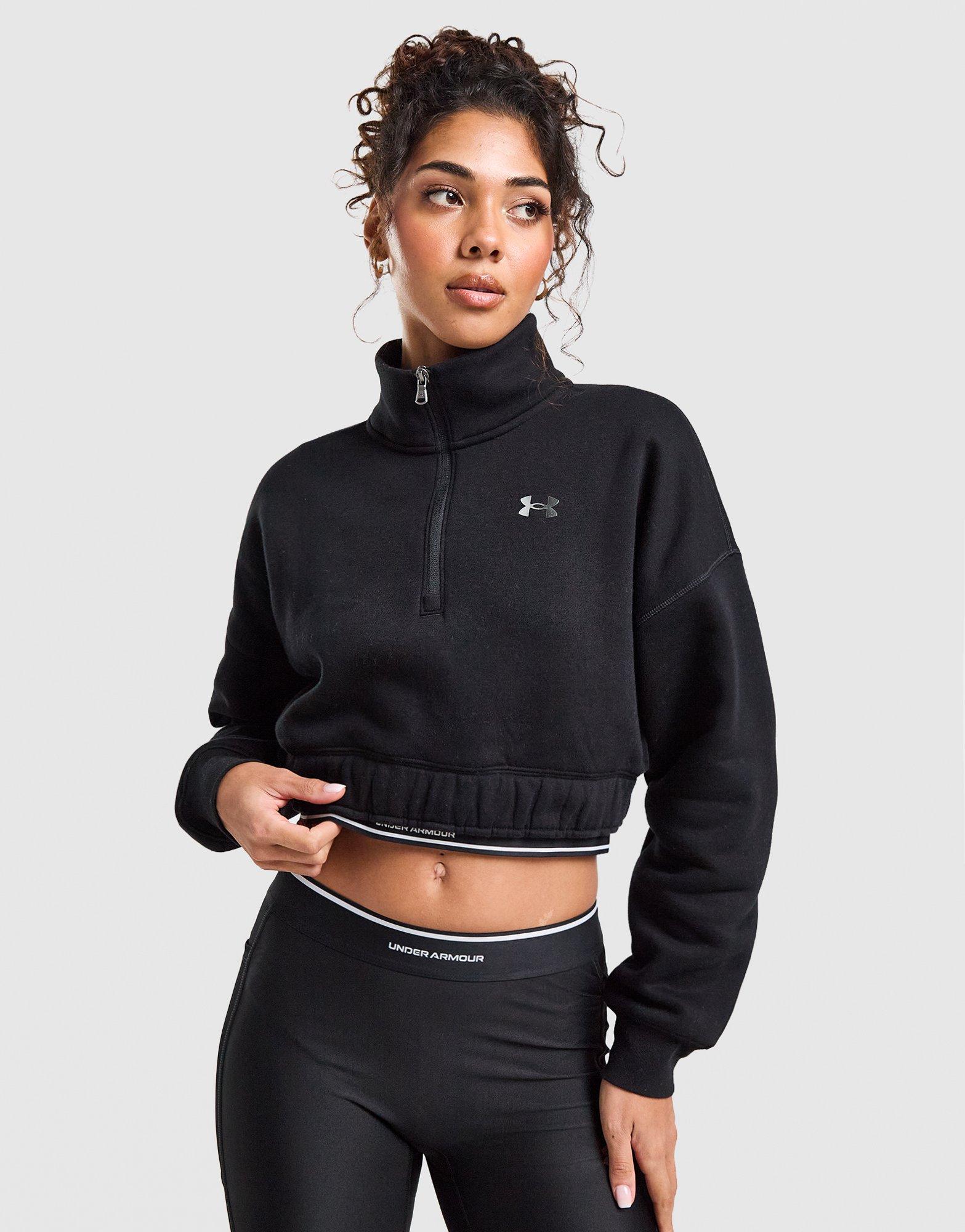 Under Armour Wordmark 1/4 Zip Cropped Sweatshirt