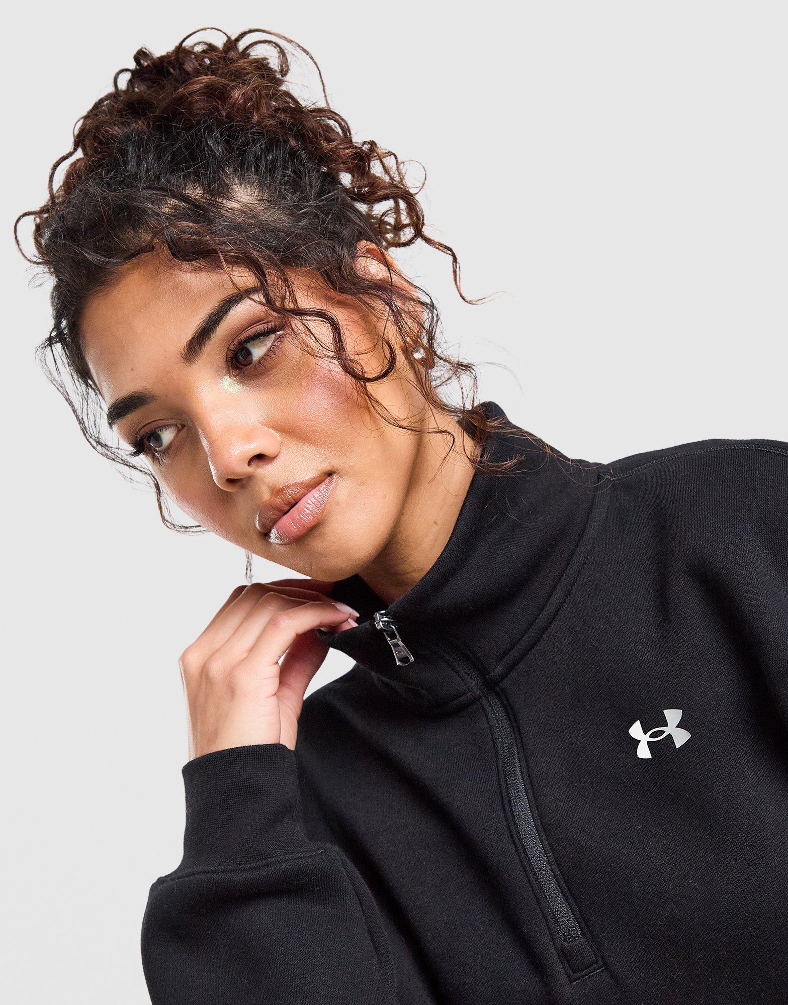Under Armour Wordmark 1/4 Zip Cropped Sweatshirt