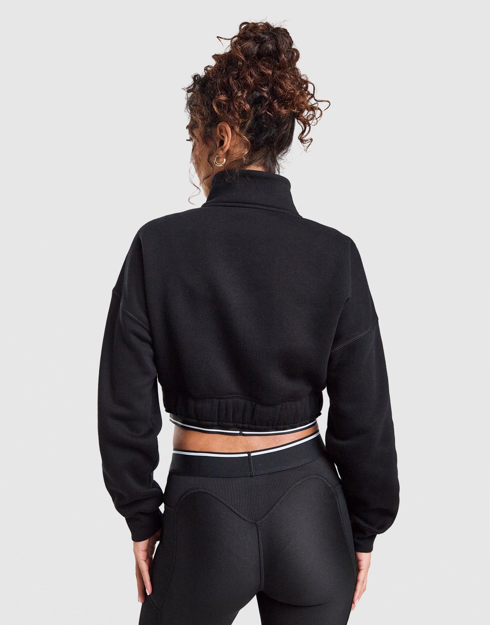 Under Armour Wordmark 1/4 Zip Cropped Sweatshirt
