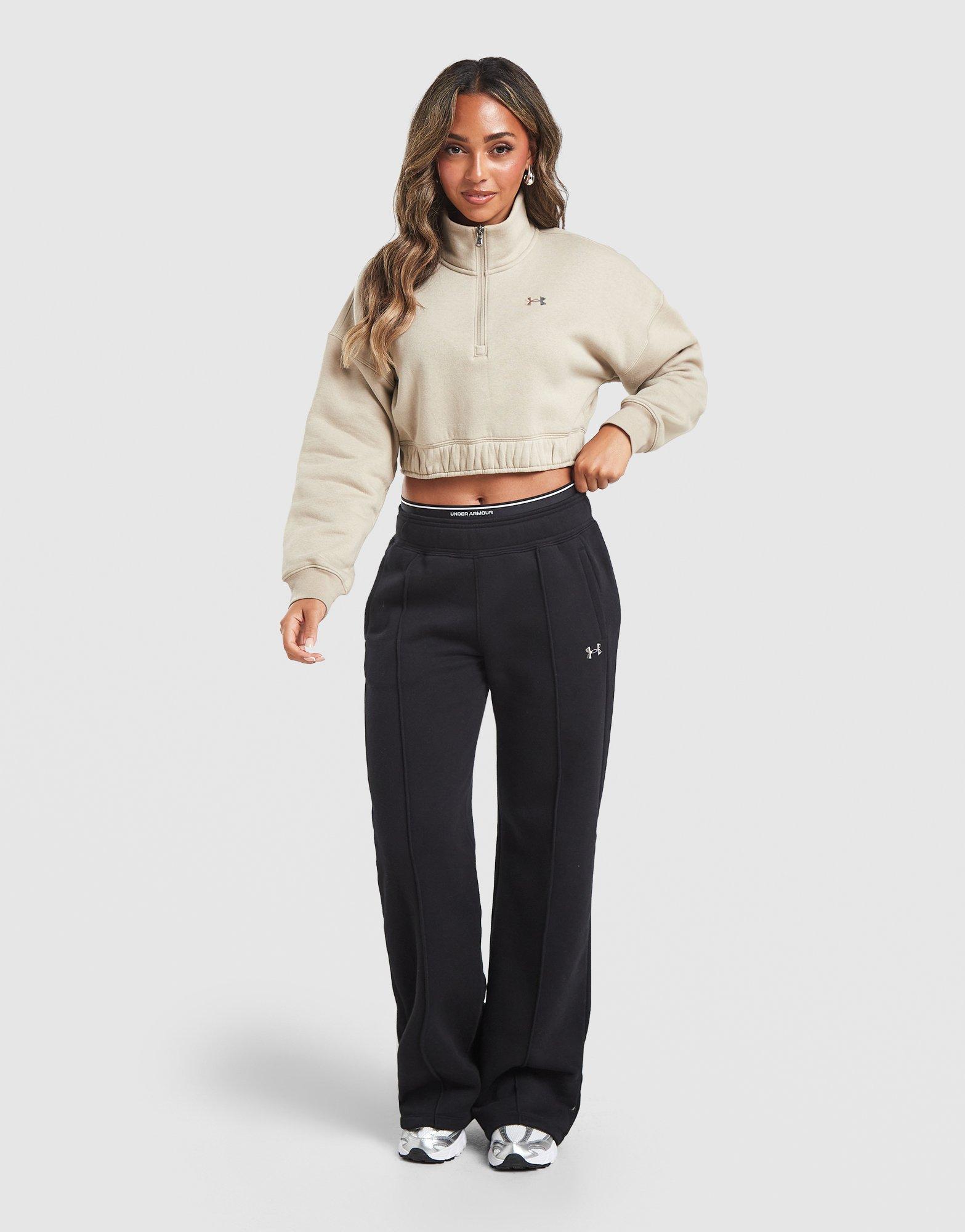 Under Armour Wordmark 1/4 Zip Cropped Sweatshirt