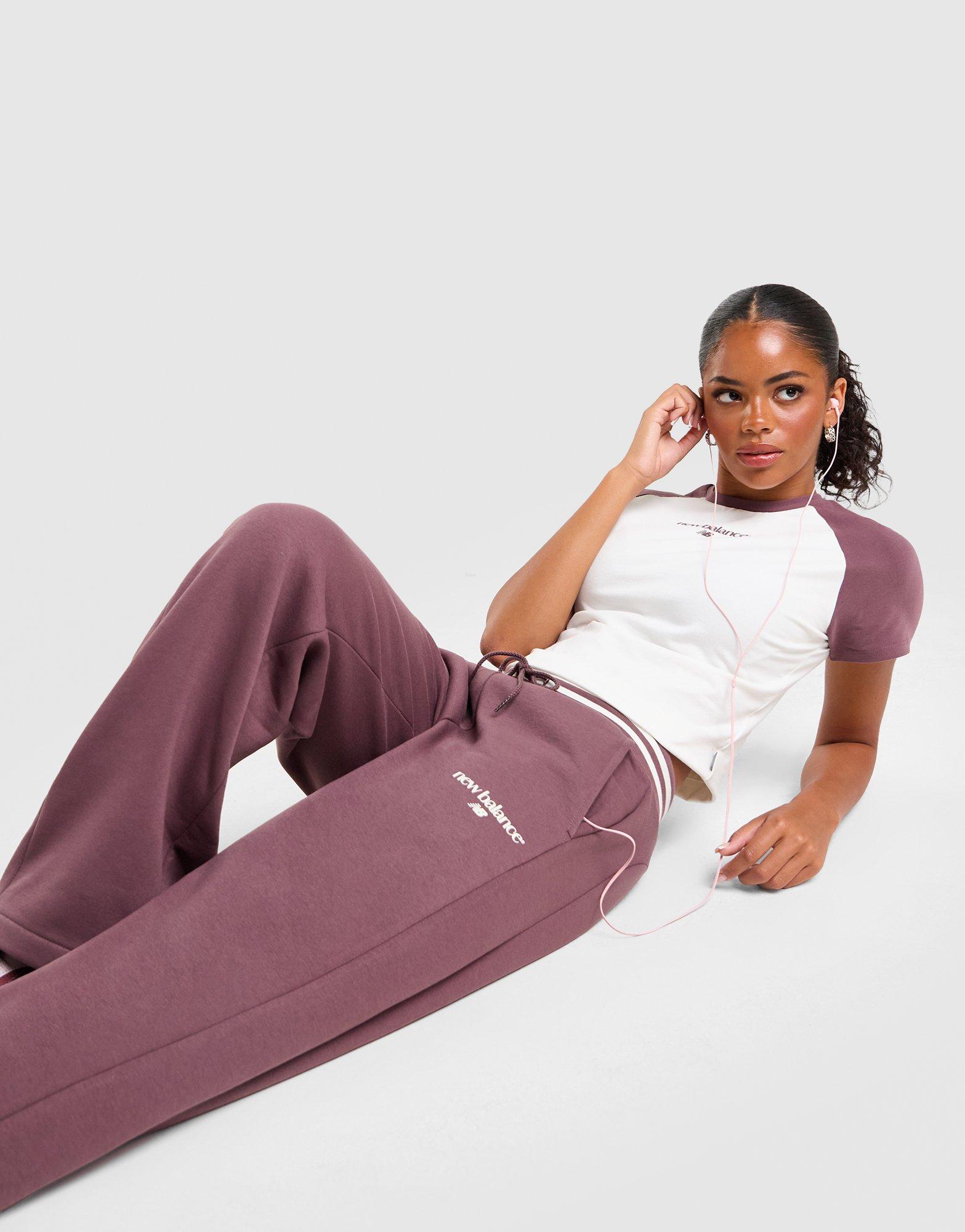 New Balance Ribbed Wide Leg Joggers