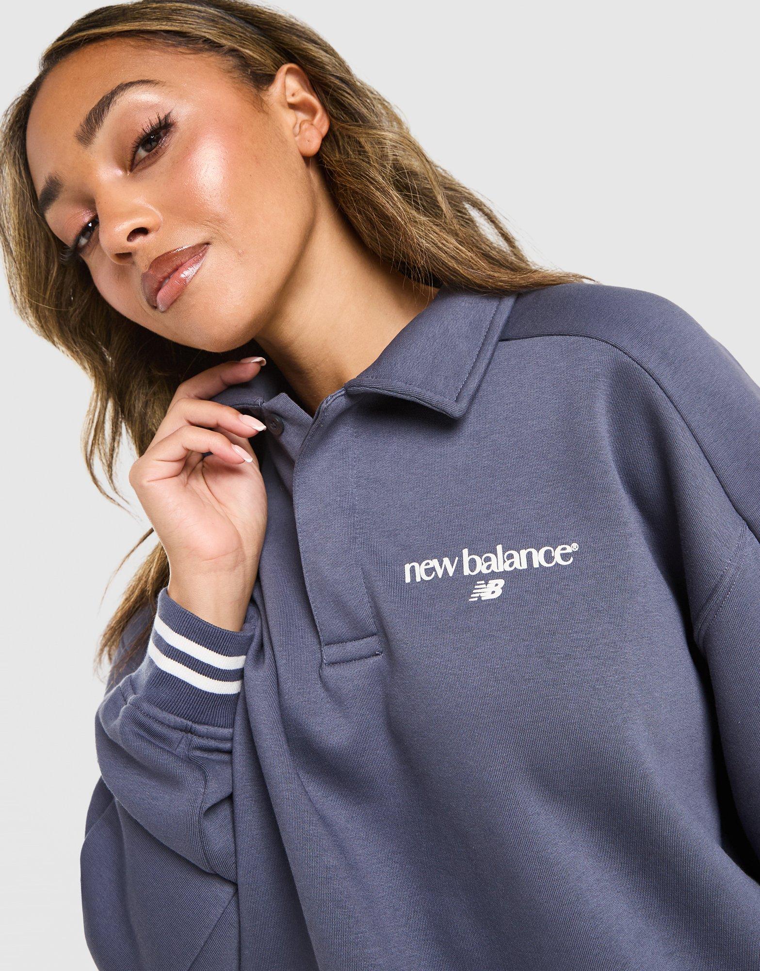 New Balance Longsleeve Fleece Polo Sweatshirt