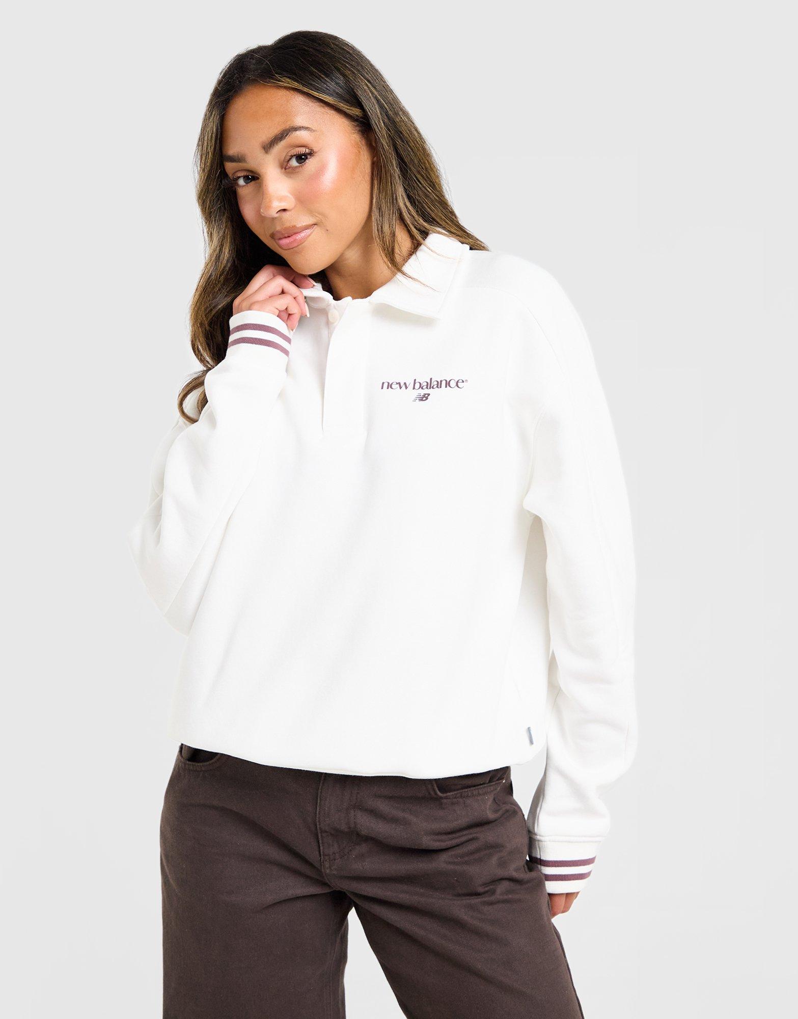 New Balance Long Sleeve Fleece Polo Sweatshirt