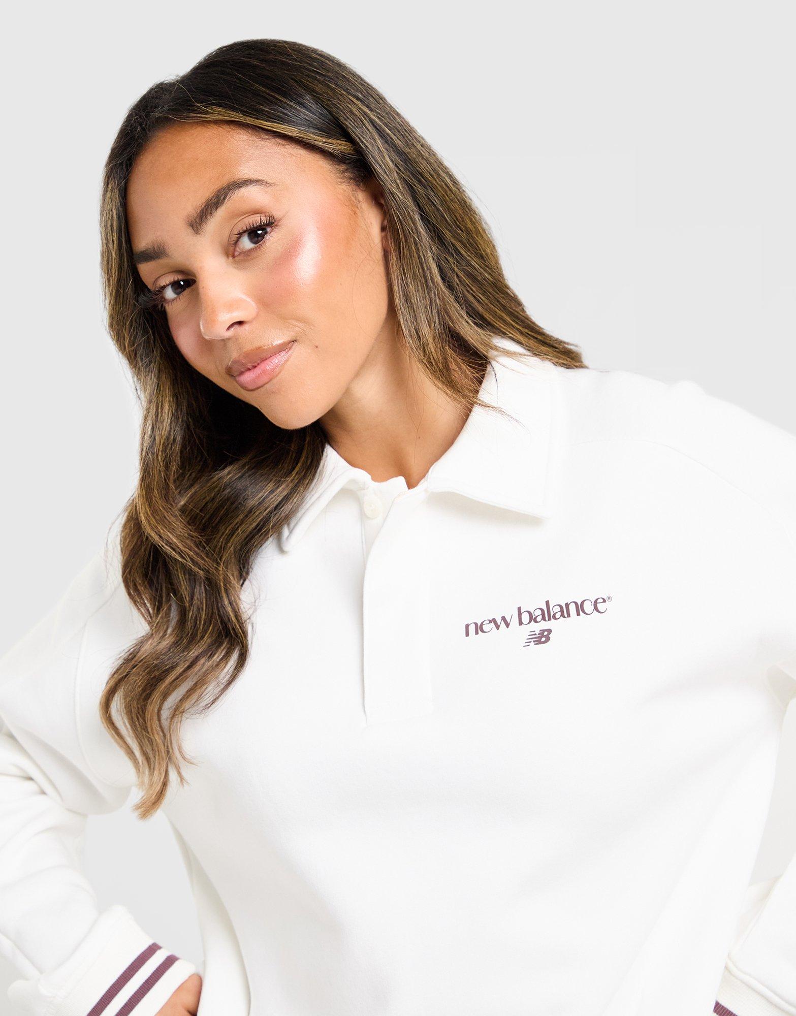 New Balance Long Sleeve Fleece Polo Sweatshirt