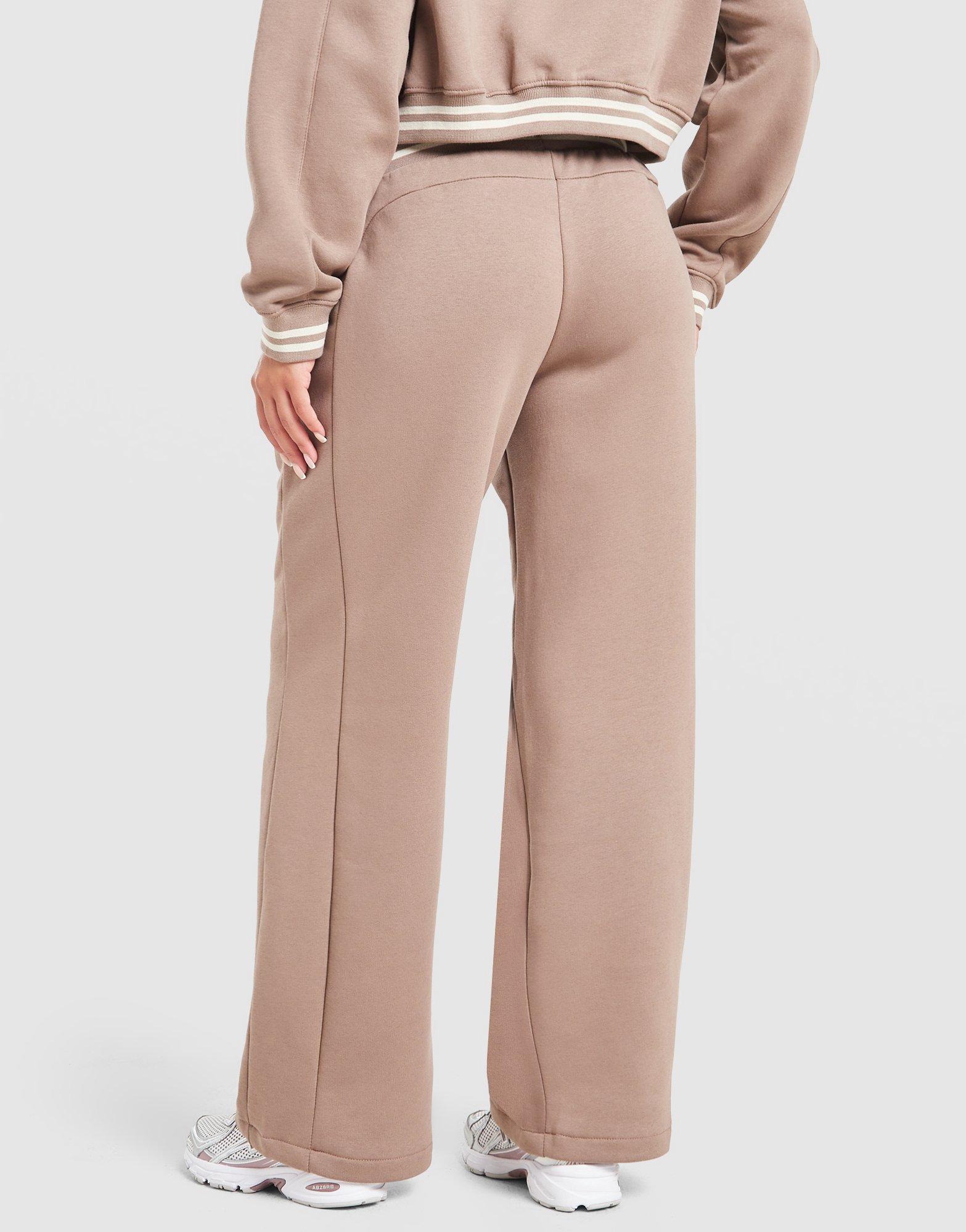 New Balance Ribbed Wide Leg Joggers