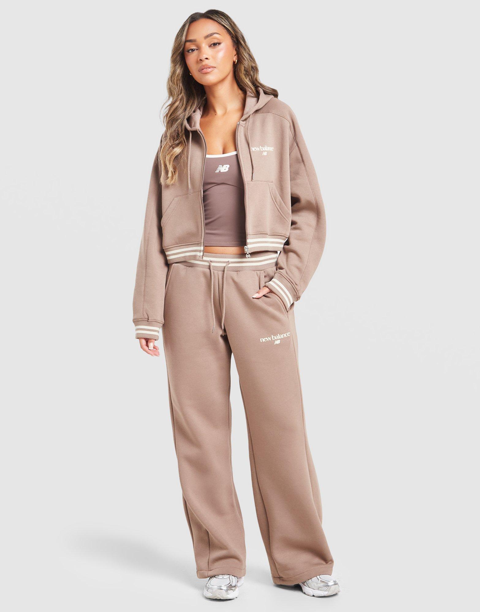New Balance Ribbed Wide Leg Joggers