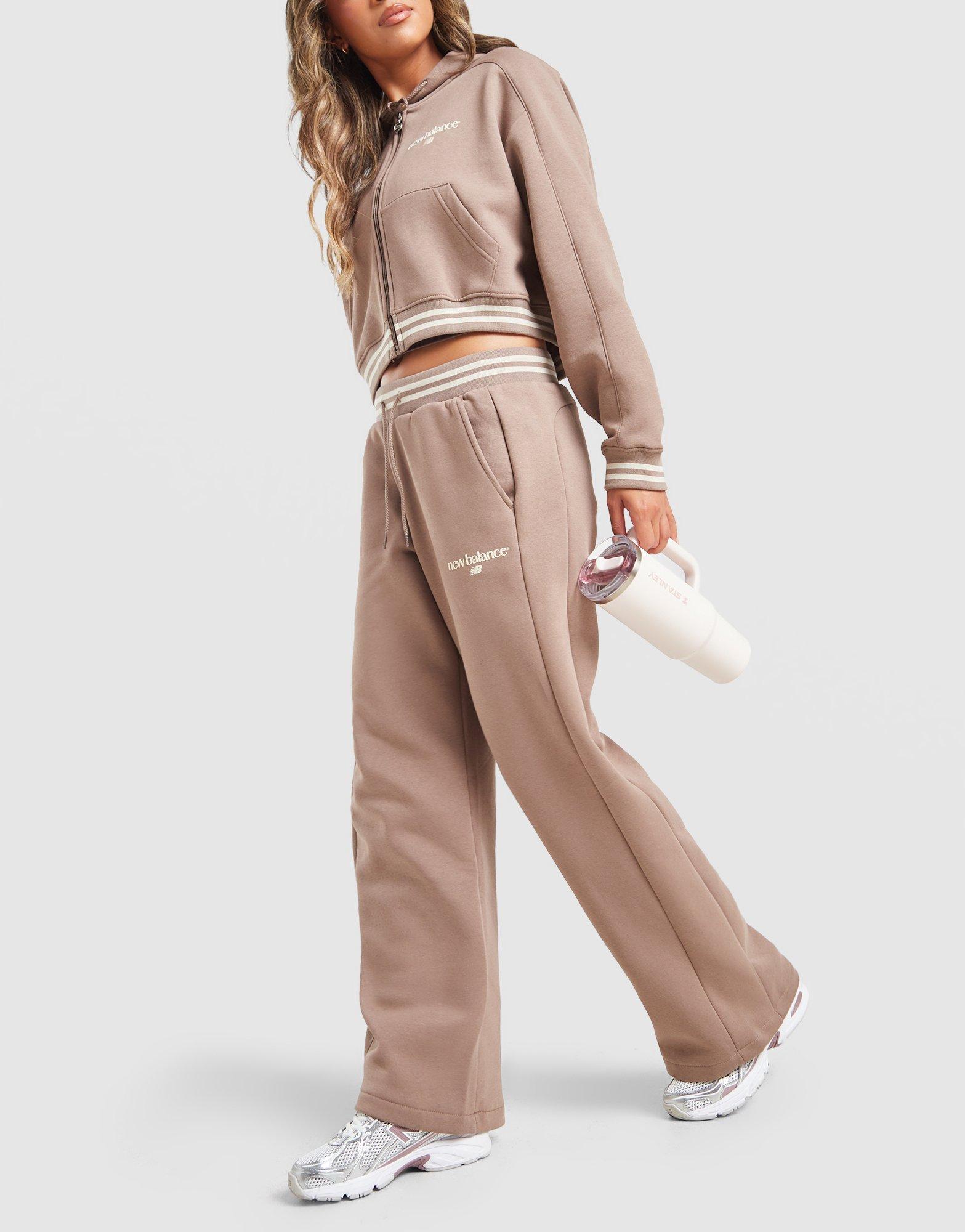 New Balance Ribbed Wide Leg Joggers