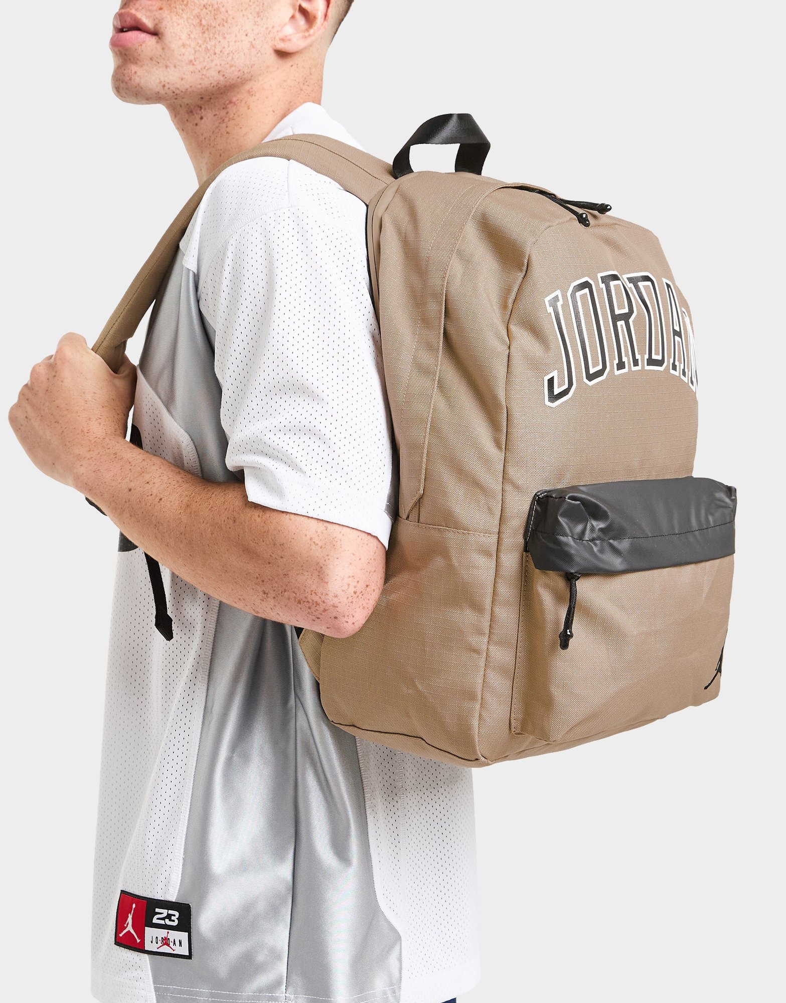 Beige Jordan Wordmark Backpack - JD Sports Global