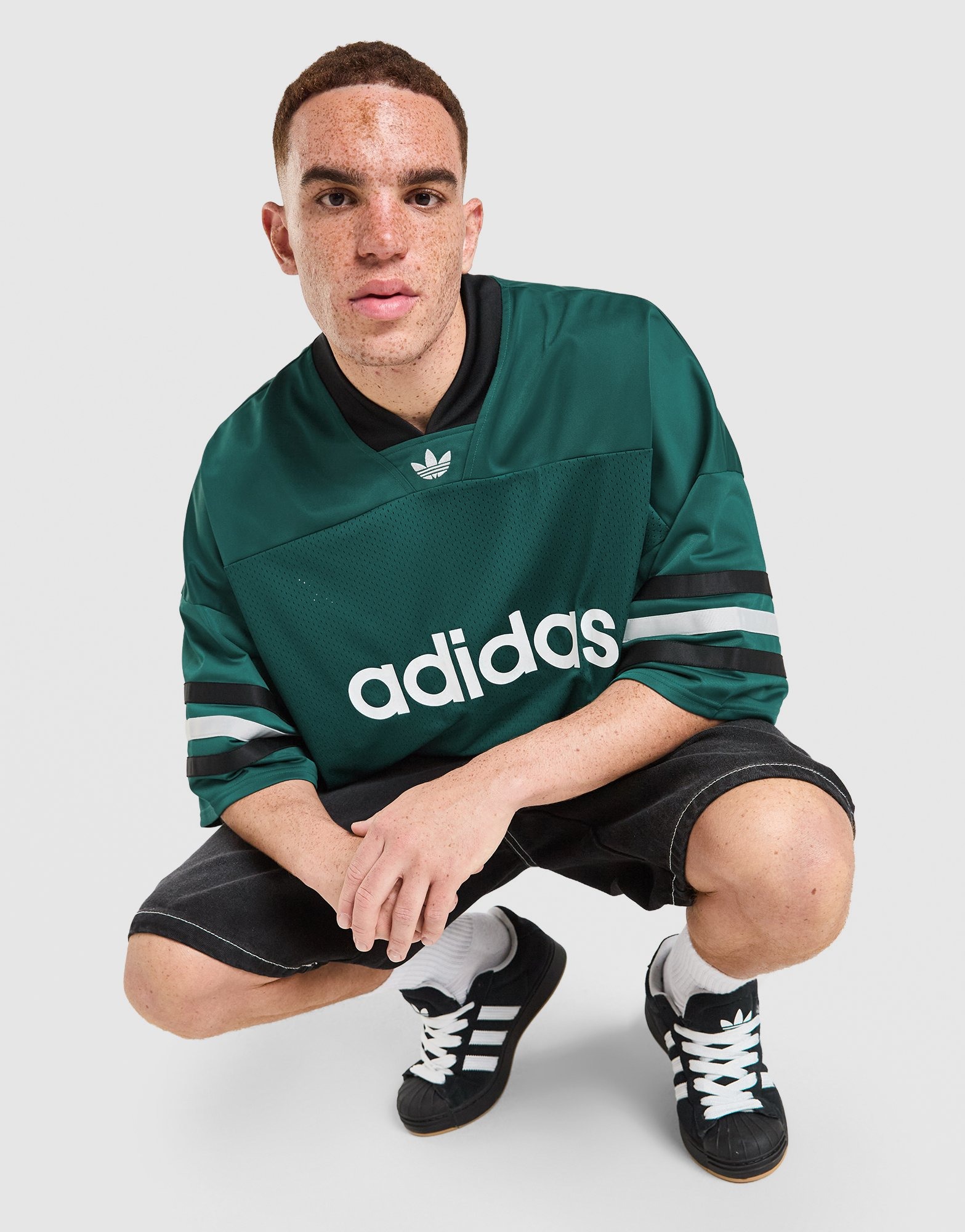 Green adidas Originals Adicolor Oversized Football Jersey - JD
