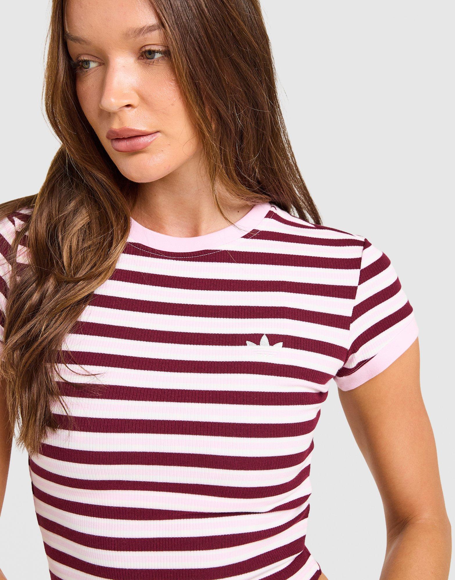 adidas Striped Ribbed T-Shirt