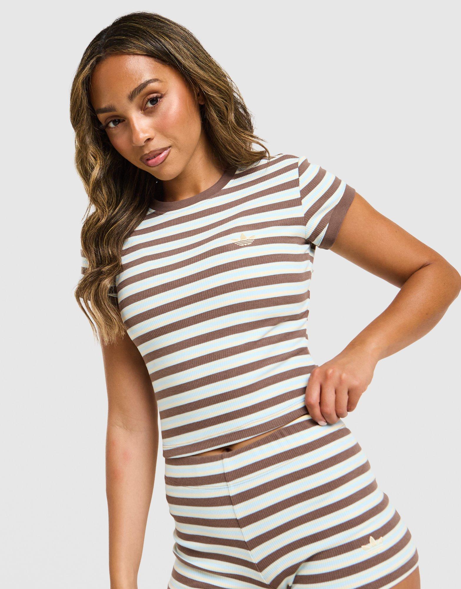 adidas Originals Striped Ribbed T-Shirt