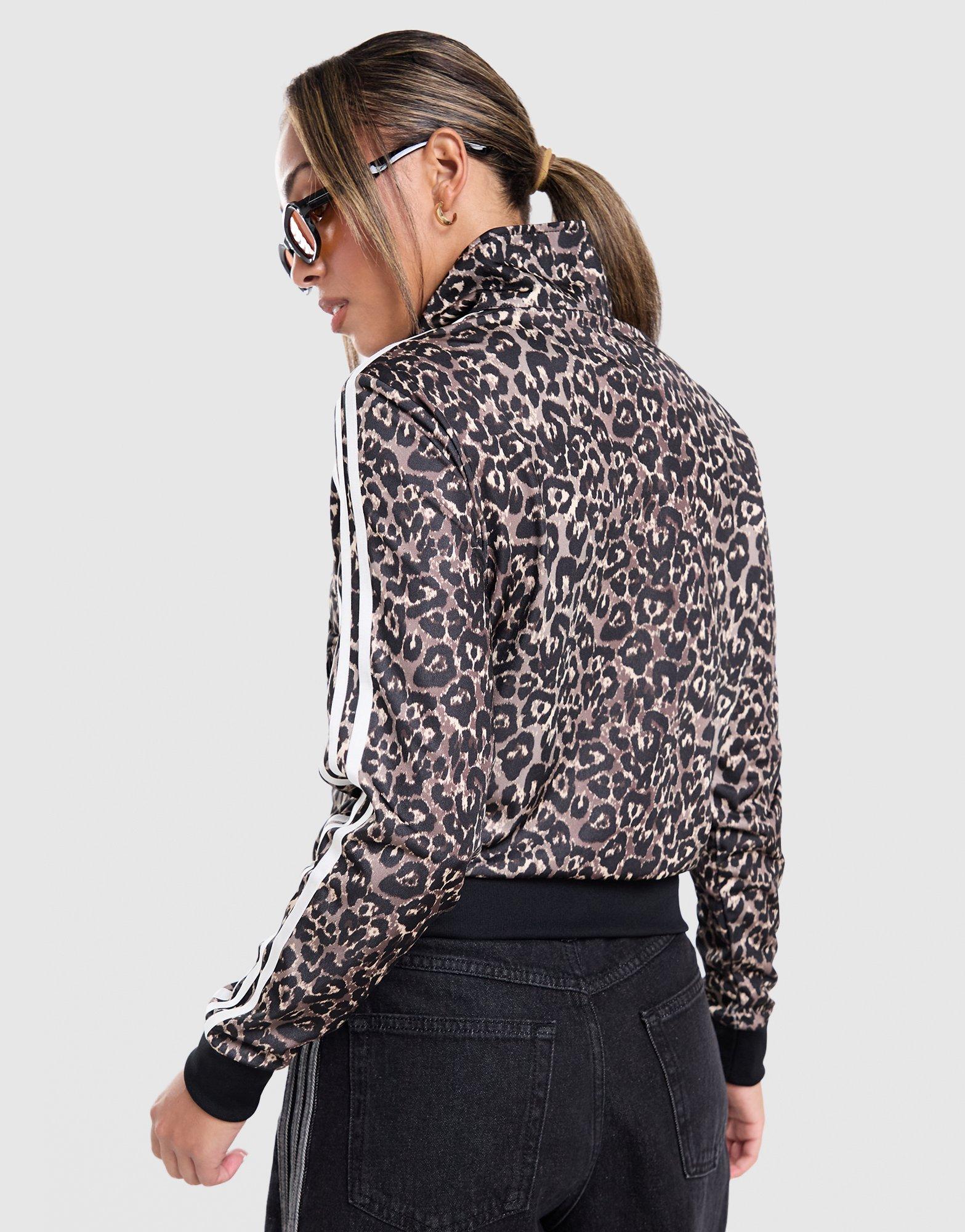 adidas Originals Firebird All Over Leopard Print Track Top