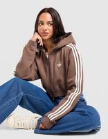 adidas Originals 3-Stripes Cropped Full Zip Hoodie