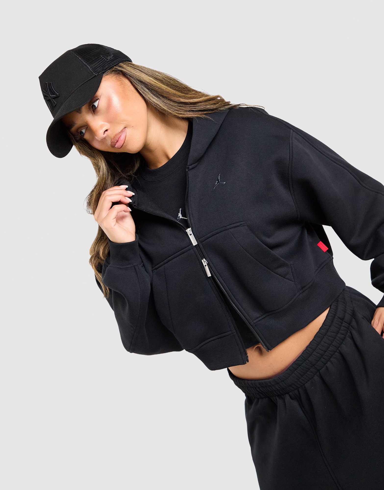 Black Jordan Brooklyn Full Zip Hoodie - JD Sports Global