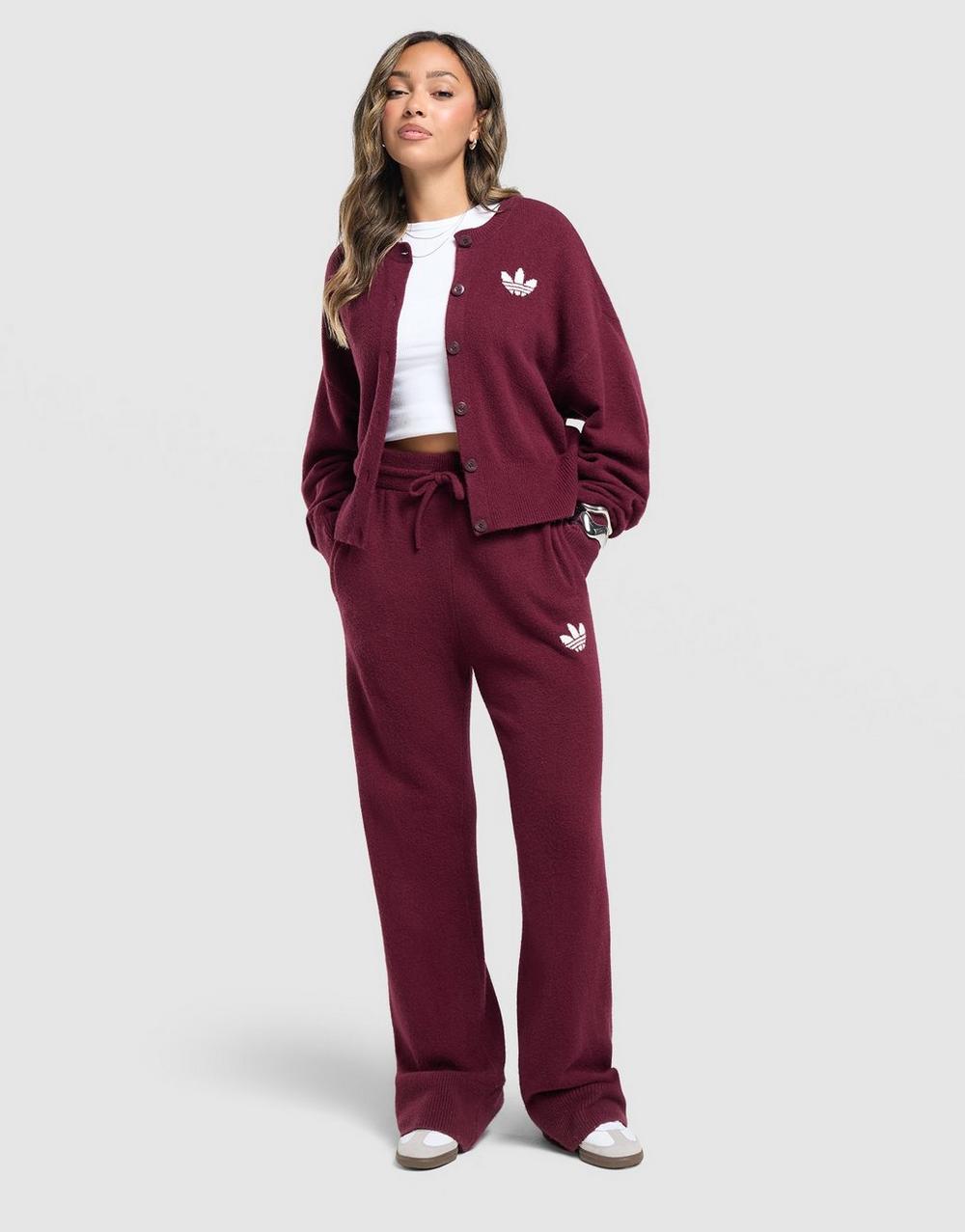 adidas Originals Trefoil Knitted Joggers (vișiniu)