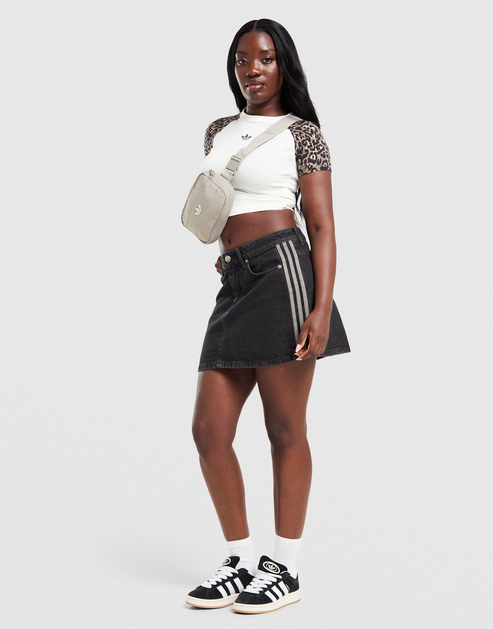 adidas Originals Denim 3-Stripes Mini Skirt