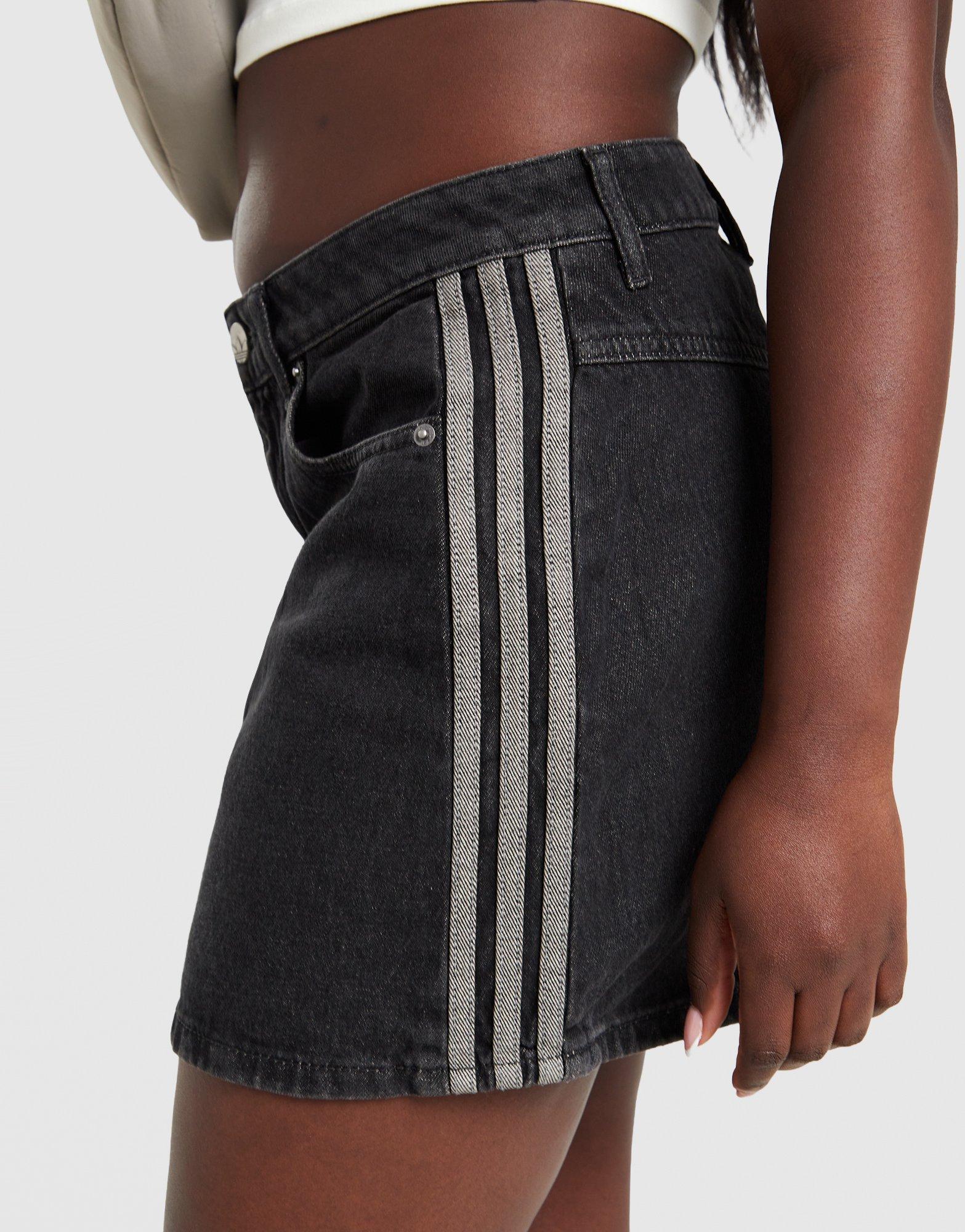 adidas Originals Denim 3-Stripes Mini Skirt