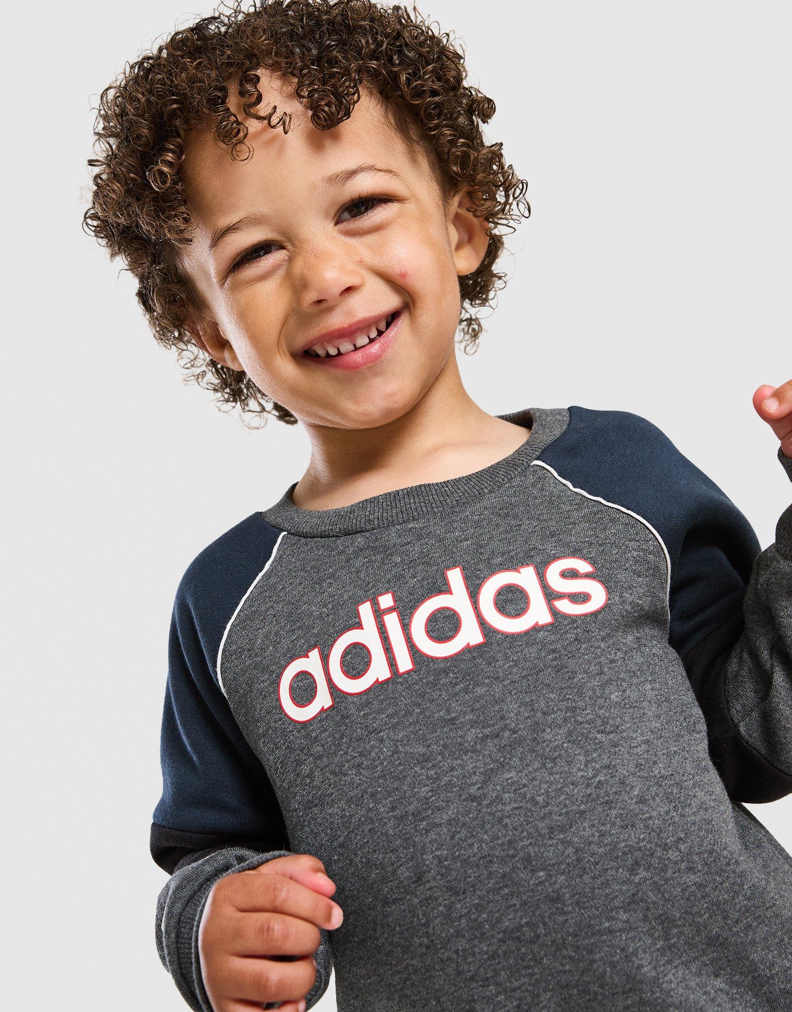 adidas Linear Colour Block Crew Tracksuit Infant