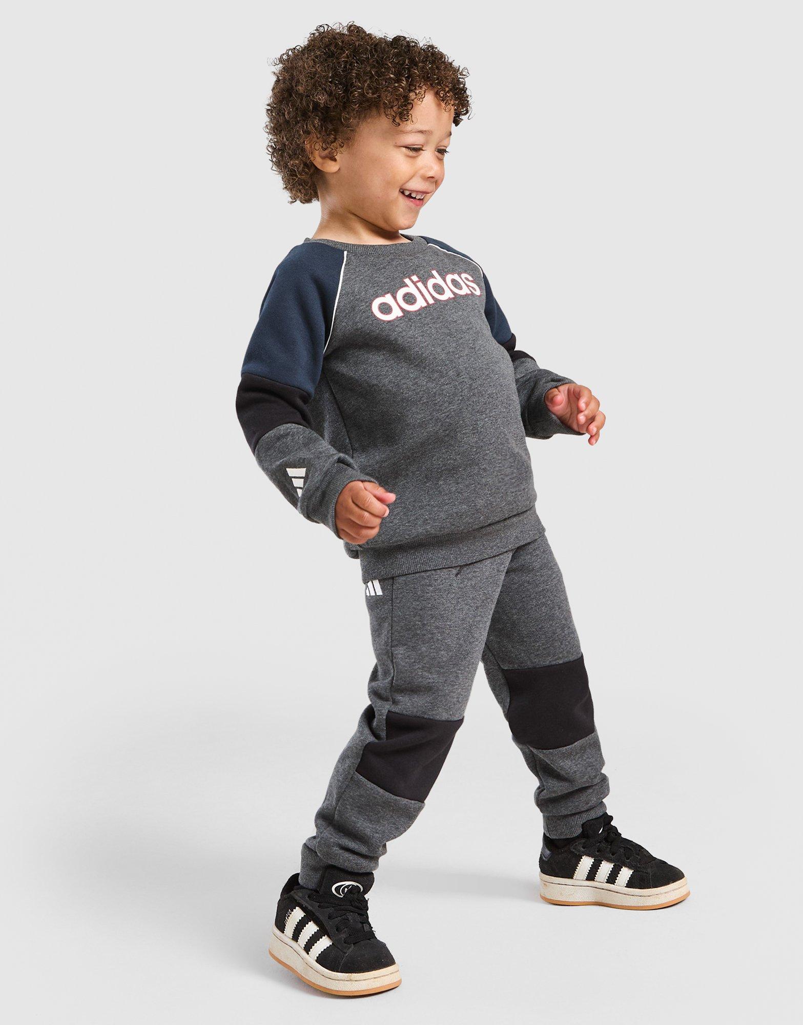 adidas Linear Colour Block Crew Tracksuit Infant
