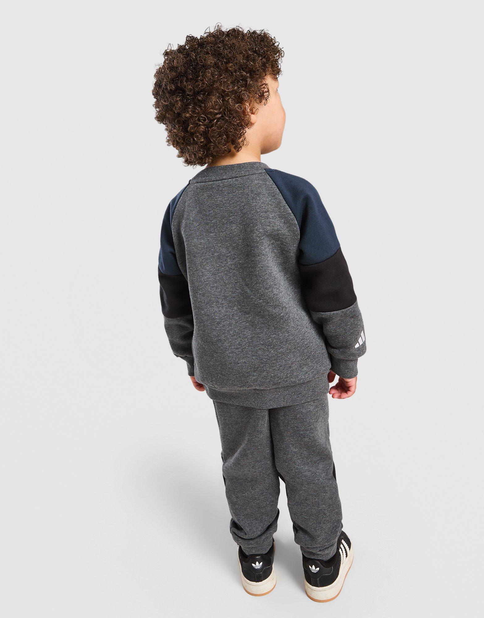adidas Linear Colour Block Crew Tracksuit Infant