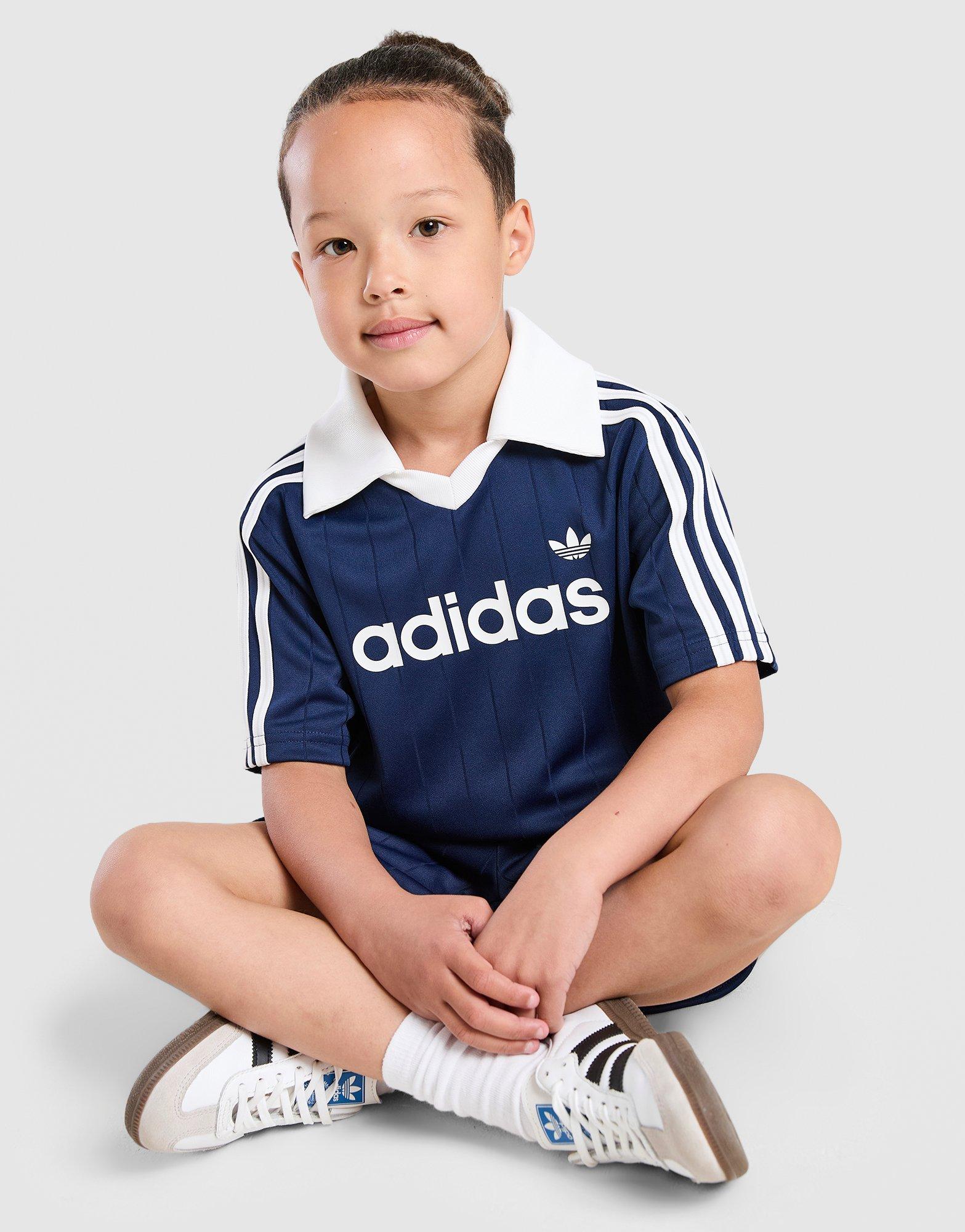 adidas Originals Pinstripe T-Shirt/Shorts Set Children