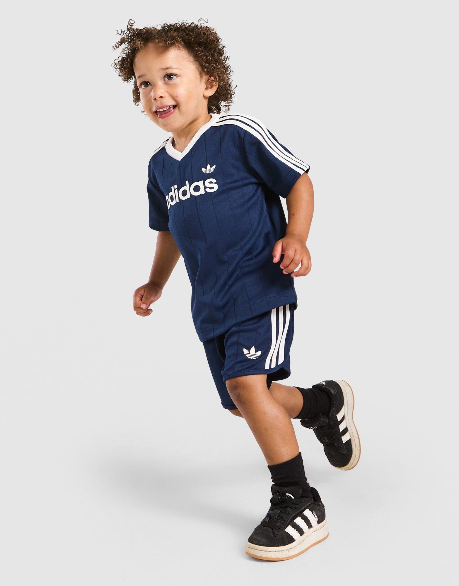 adidas Originals Pinstripe T-Shirt/Shorts Set Infant