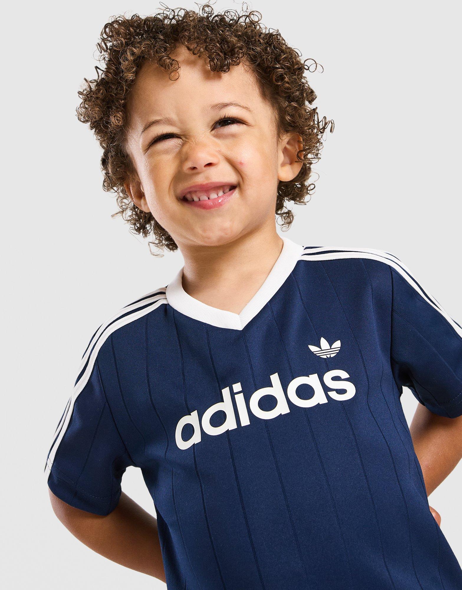 adidas Originals Pinstripe T-Shirt/Shorts Set Infant