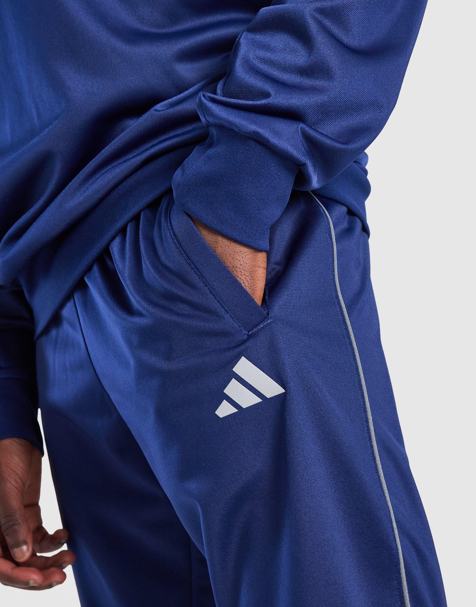 adidas Poly Pipe 1/4 Zip Tracksuit Junior