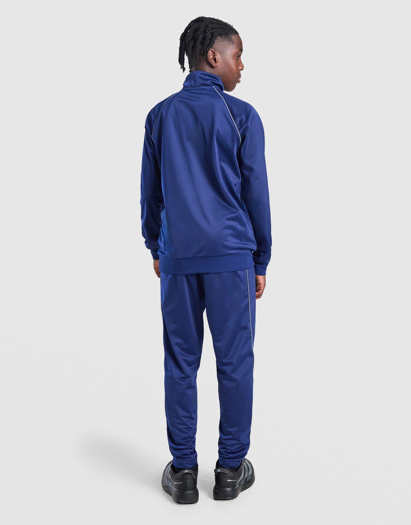adidas Poly Pipe 1/4 Zip Tracksuit Junior